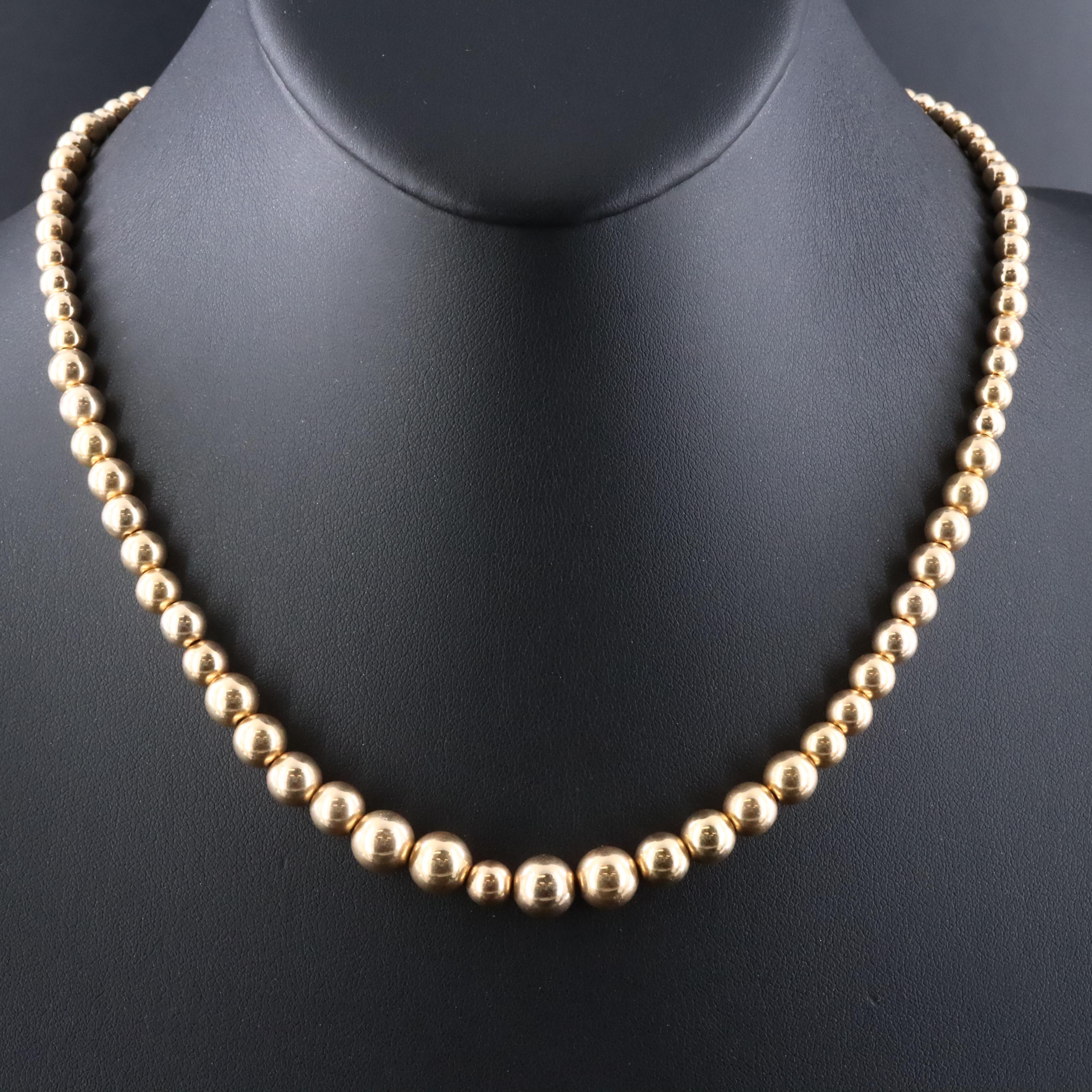14K Graduated "Add a Bead" Necklace