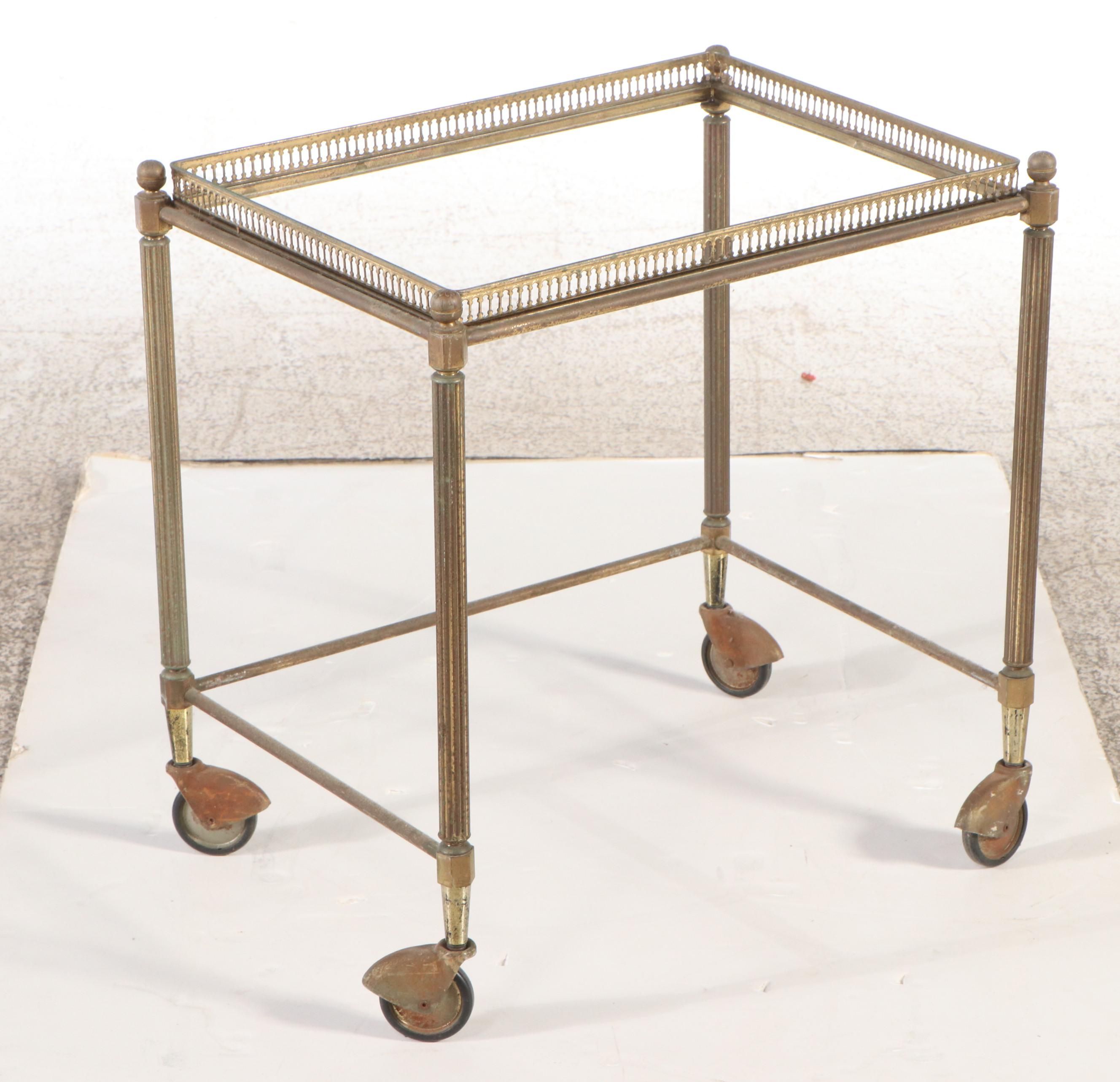 Set of Hollywood Regency Style Metal Nesting Bar Cart