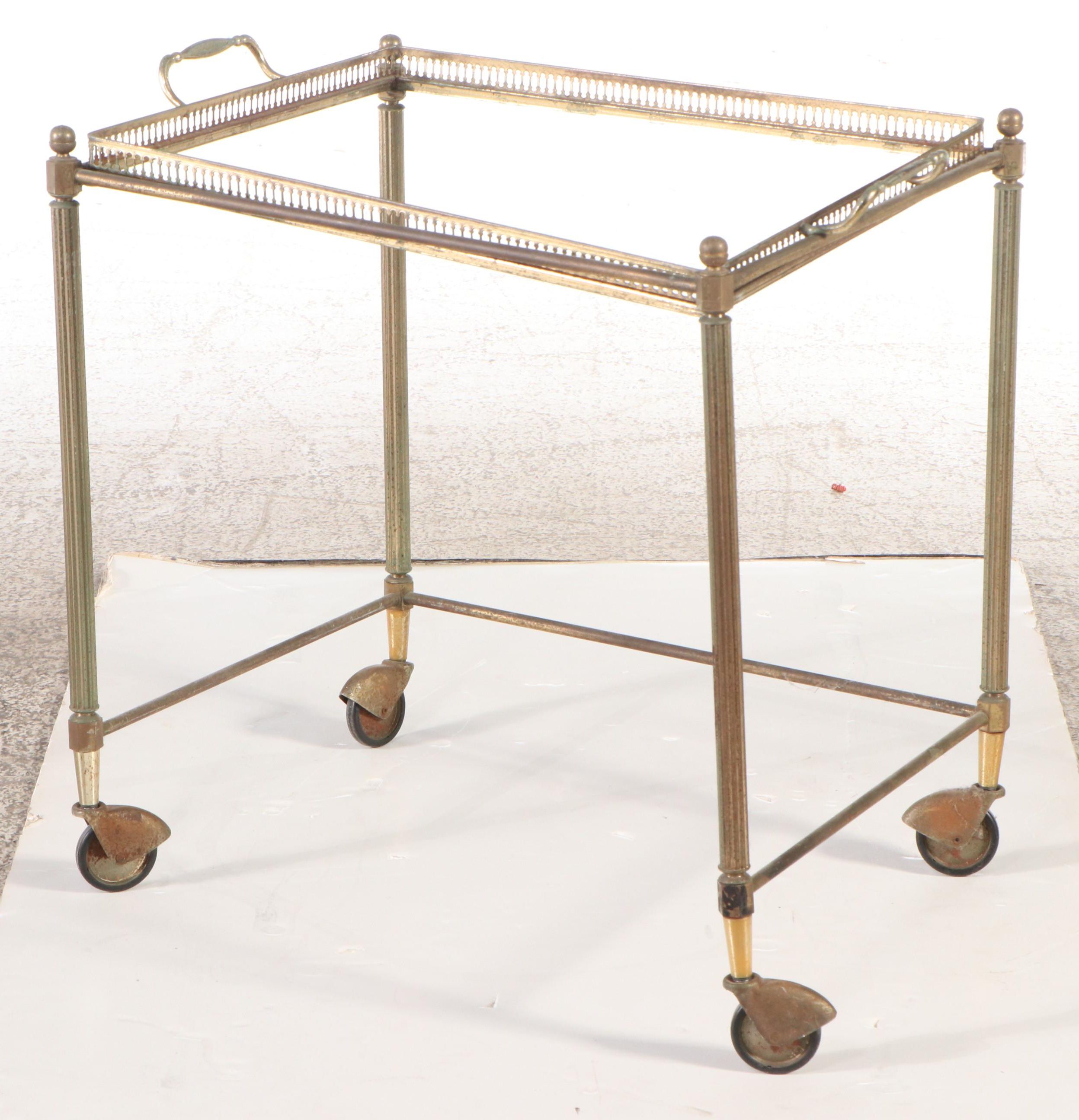Set of Hollywood Regency Style Metal Nesting Bar Cart