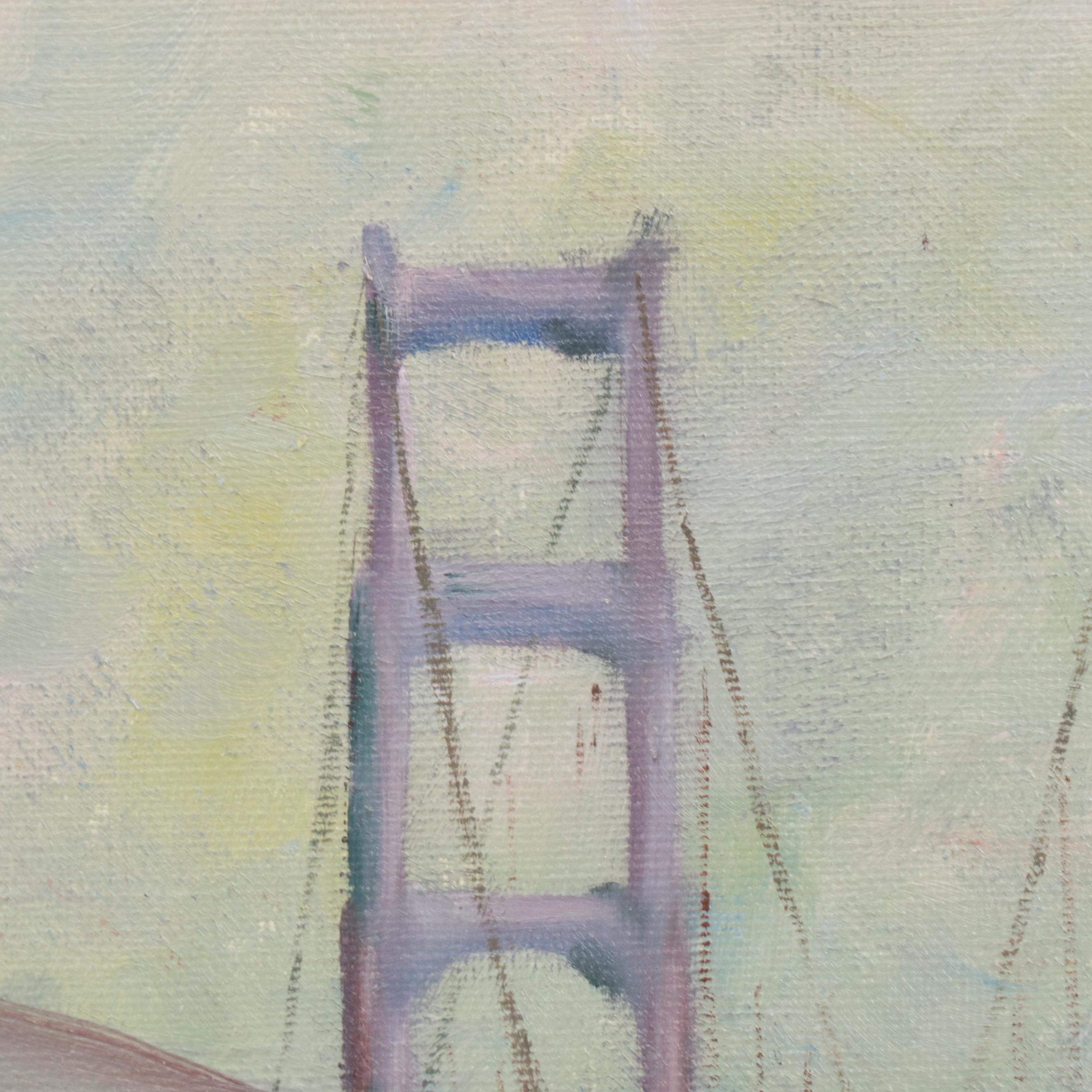 Allsop Oil Painting of Golden Gate Bridge, Circa 1970