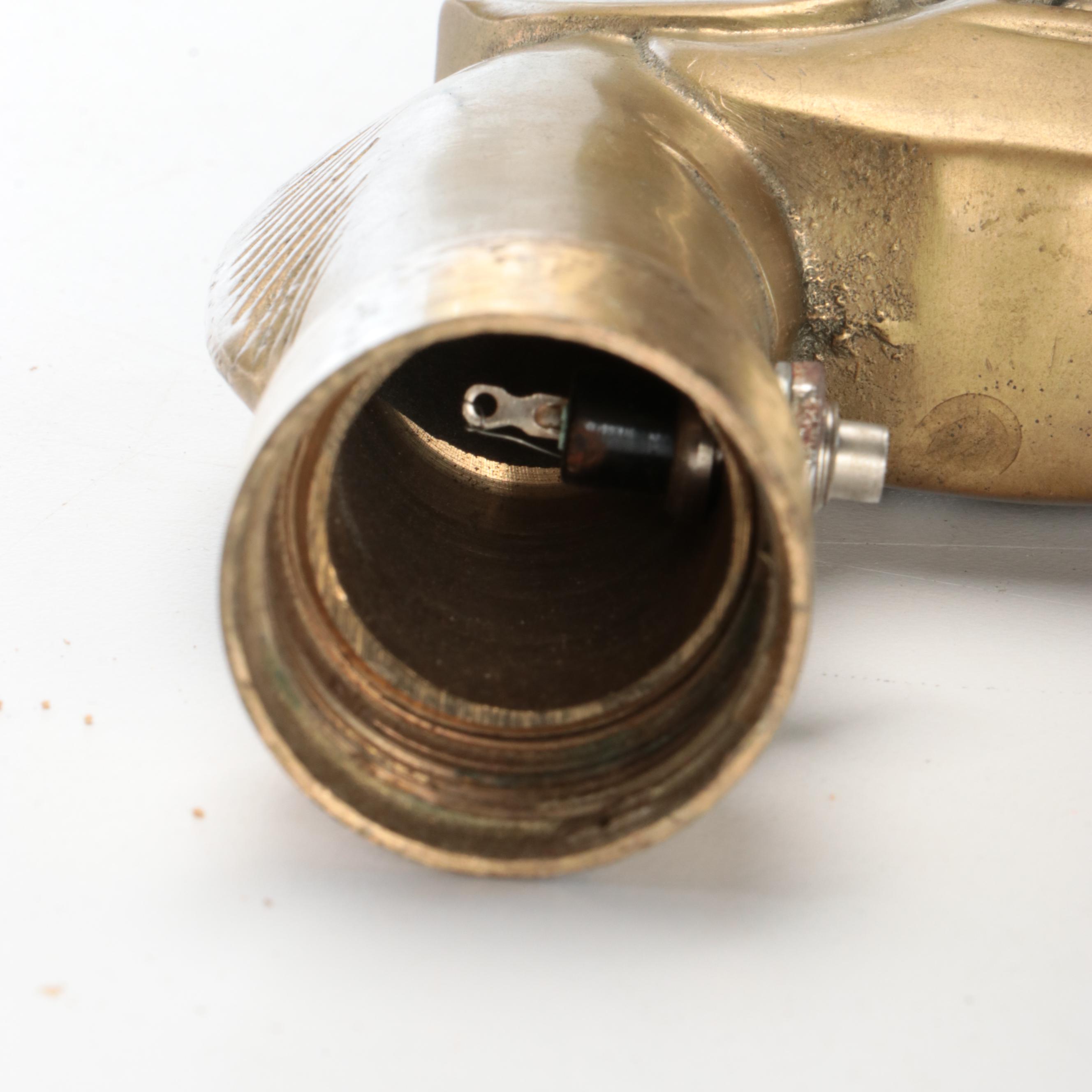 Brass Horse Head Screw-Apart Cane with Italian Resin Handle Cane