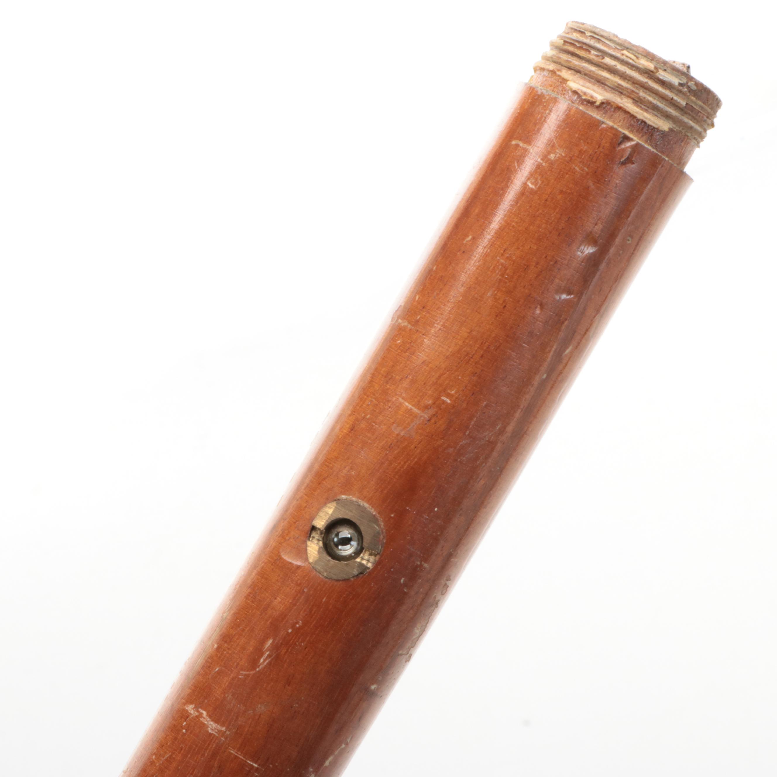 Brass Horse Head Screw-Apart Cane with Italian Resin Handle Cane