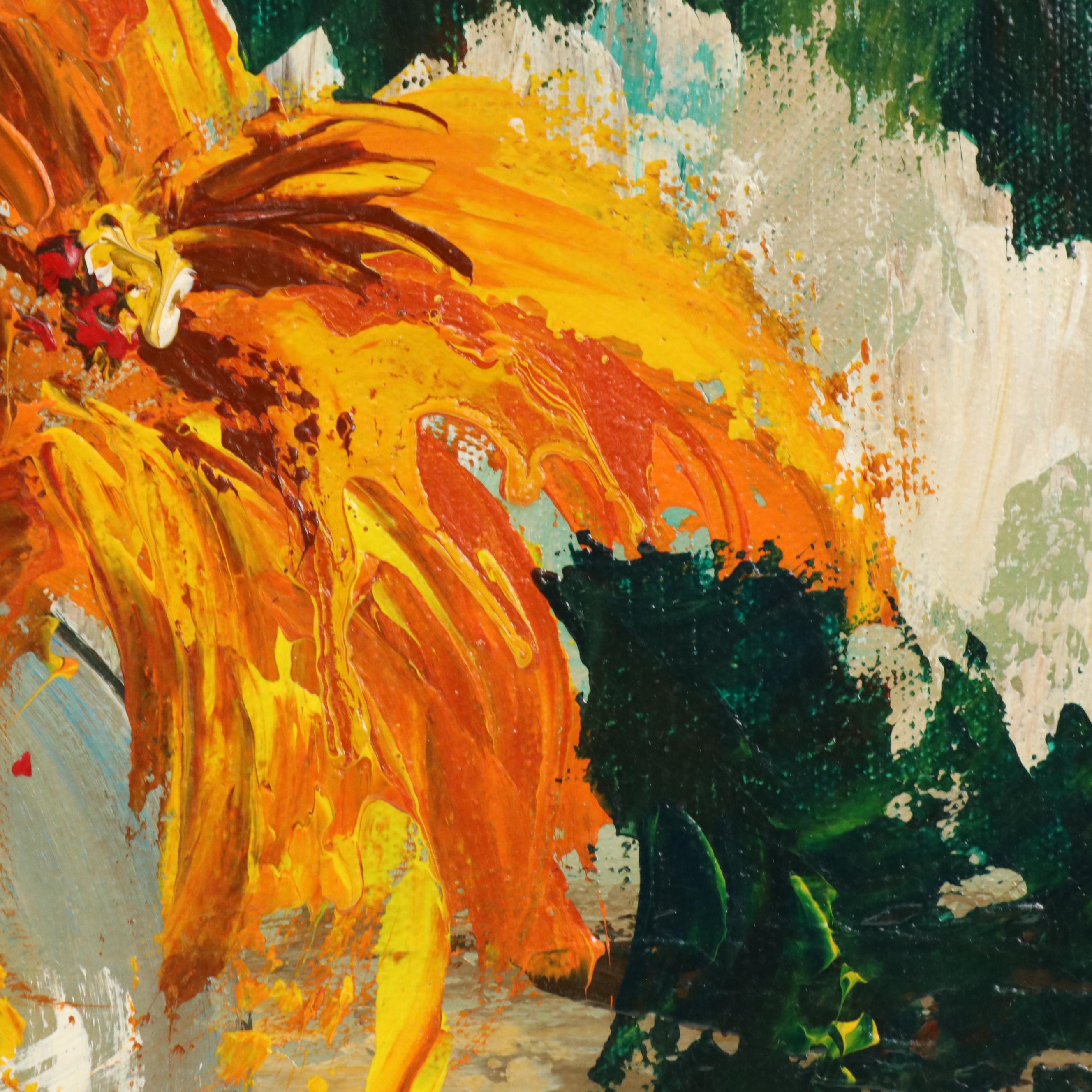 B. Kelly Floral Still Life Acrylic Painting