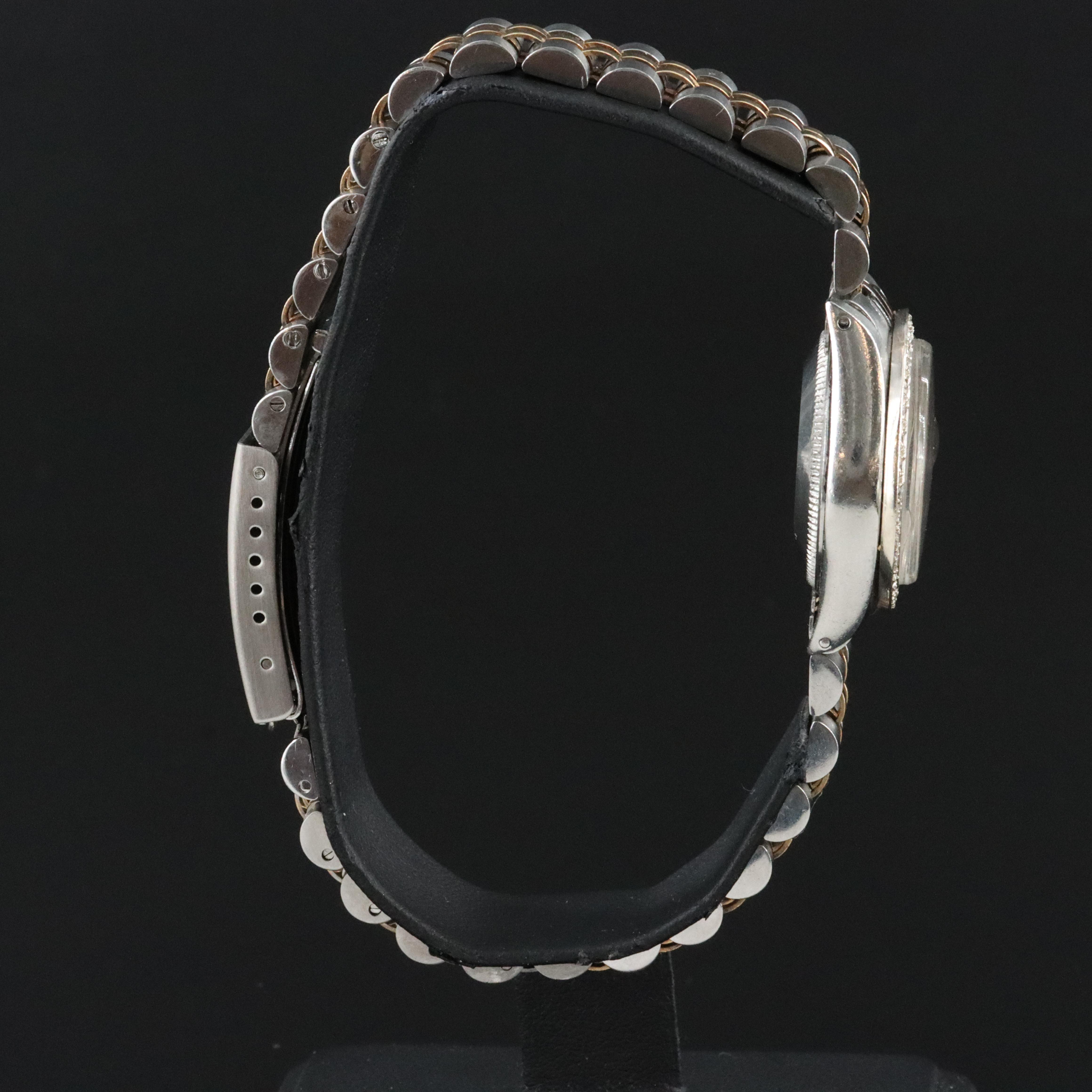 Modified Rolex 6917 Custom Diamond Dial and Bezel with Non Rolex Watch Band