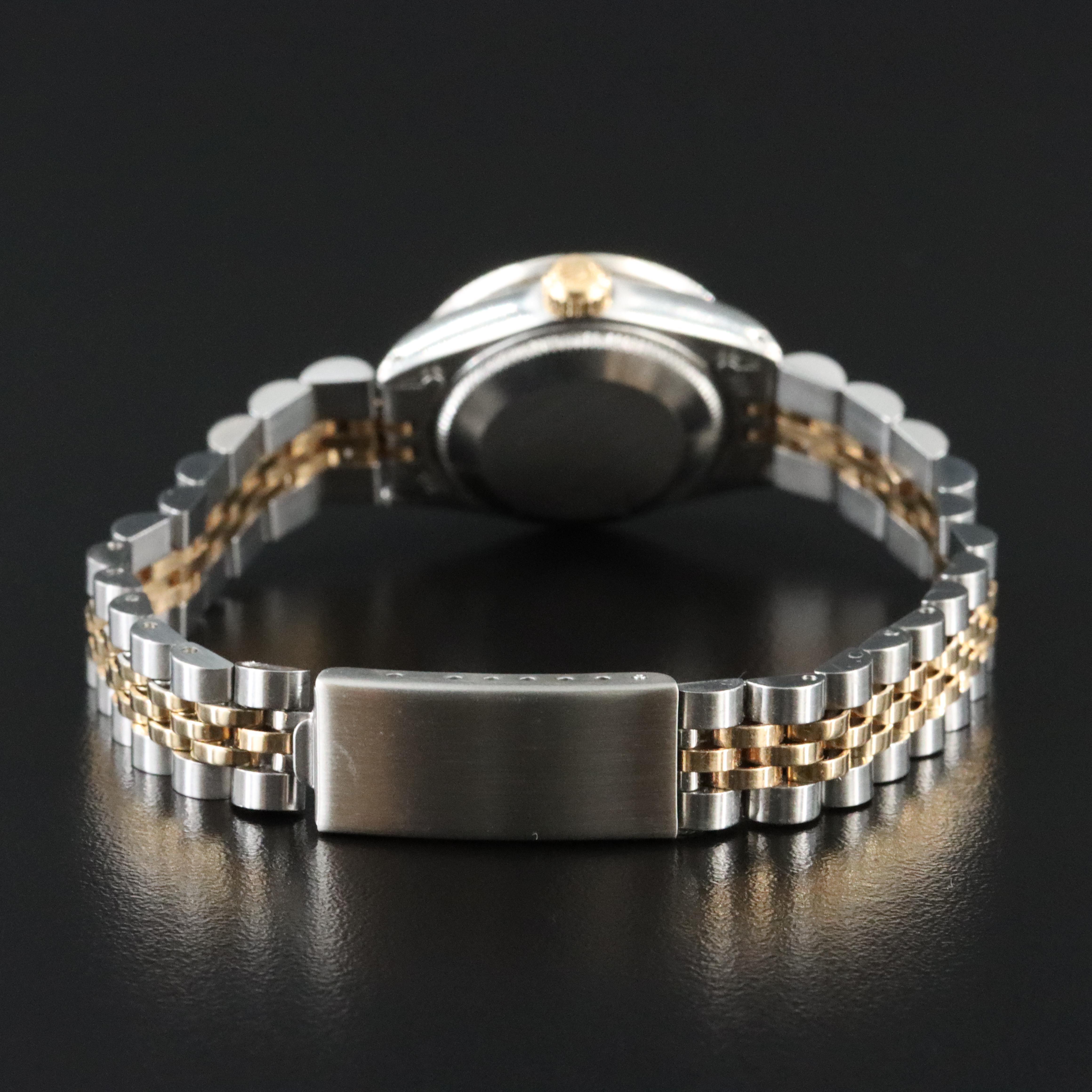 Modified Rolex 6917 Custom Diamond Dial and Bezel with Non Rolex Watch Band