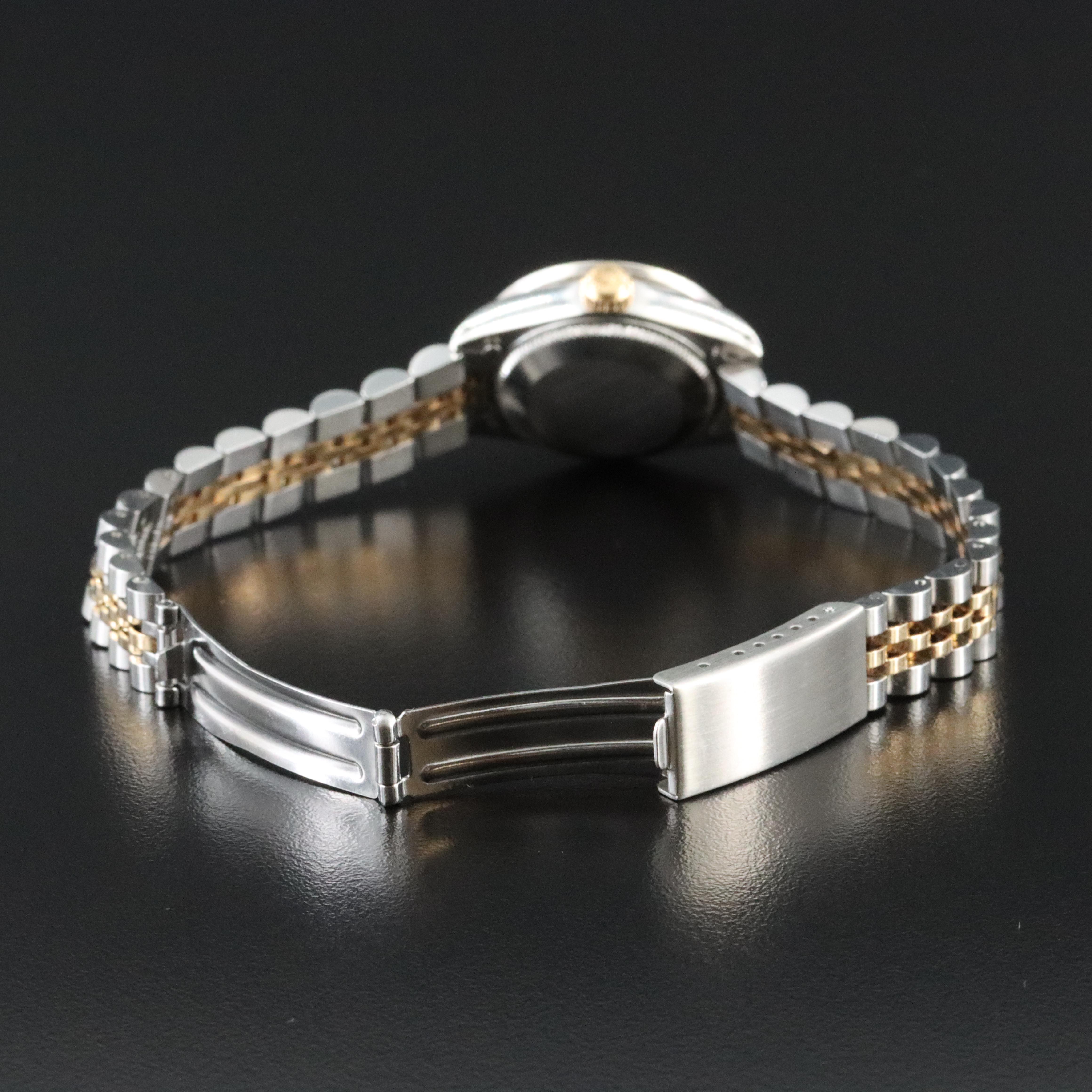 Modified Rolex 6917 Custom Diamond Dial and Bezel with Non Rolex Watch Band