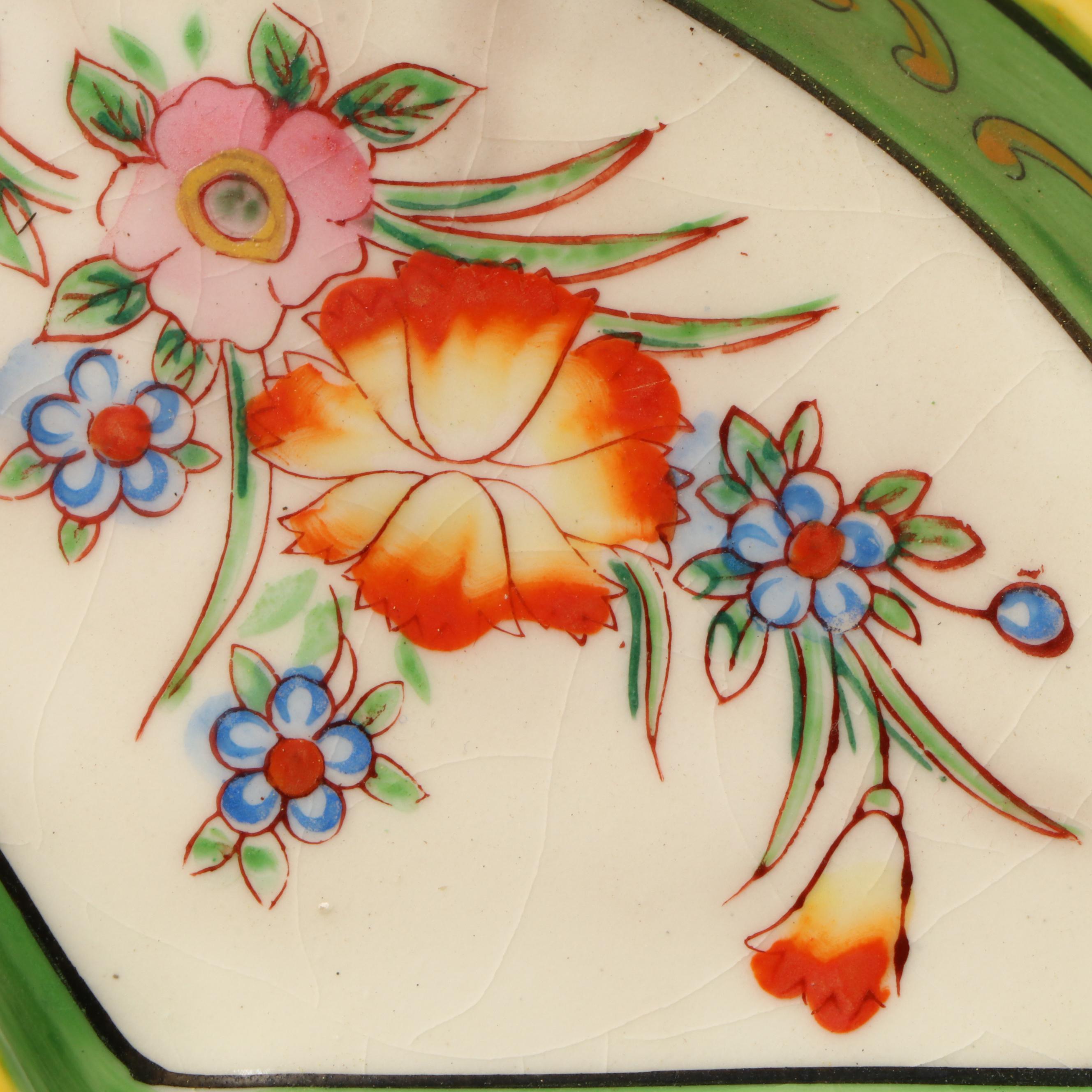 Vintage Japanese Porcelain Divided Dish in Lacquerware Box