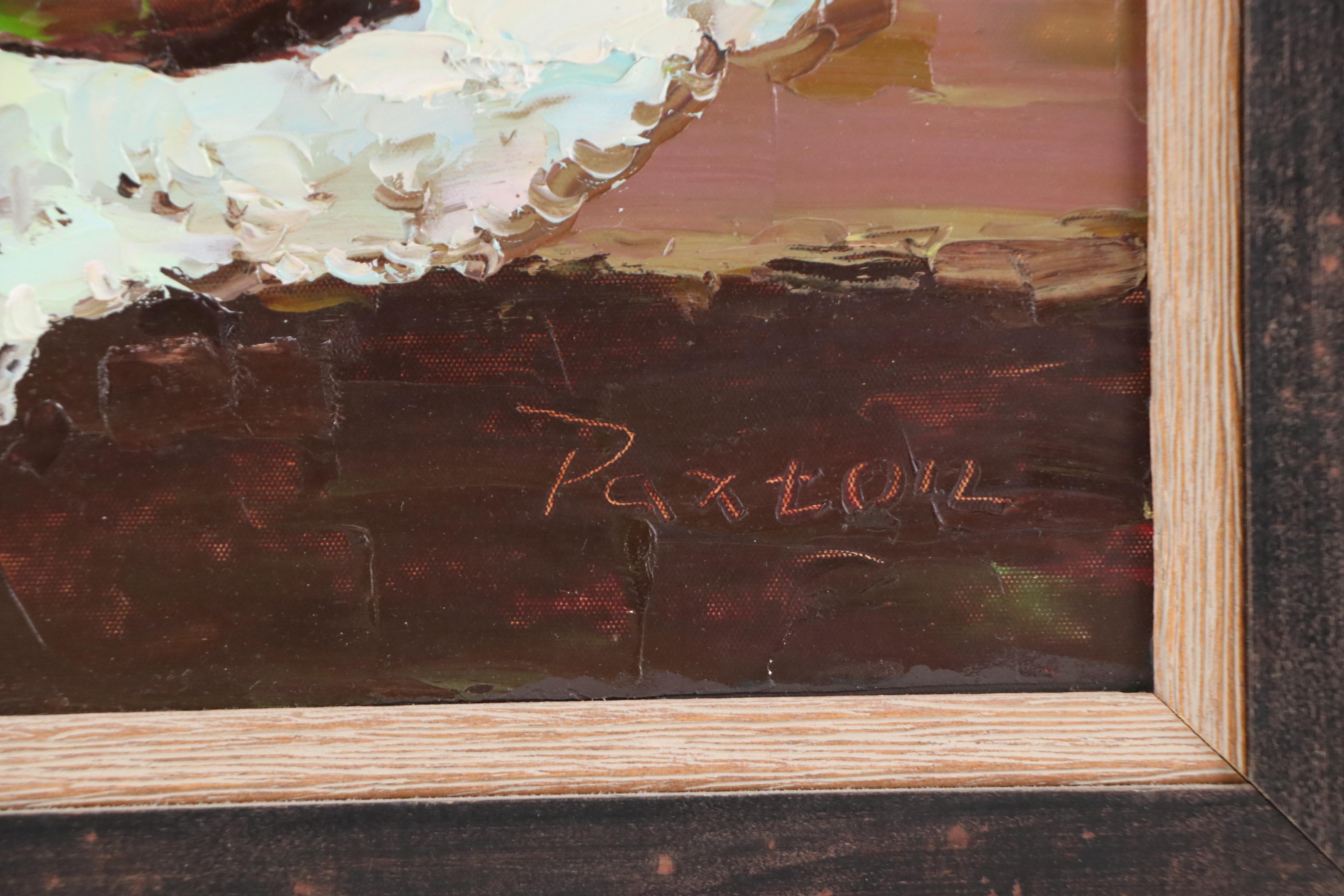 Impasto Still Life Oil Painting of Apples in Basket