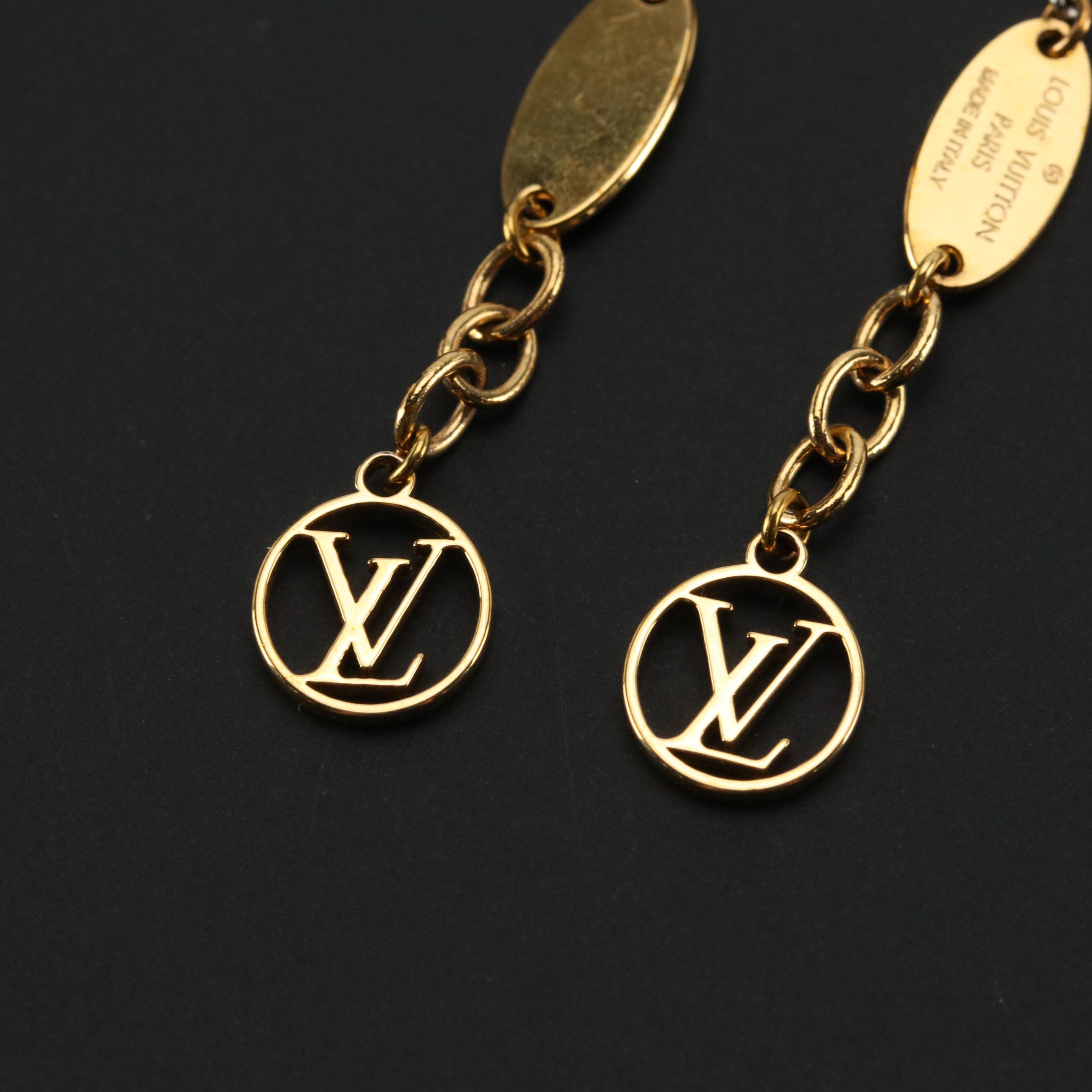 Louis Vuitton Logomania Drop Earrings