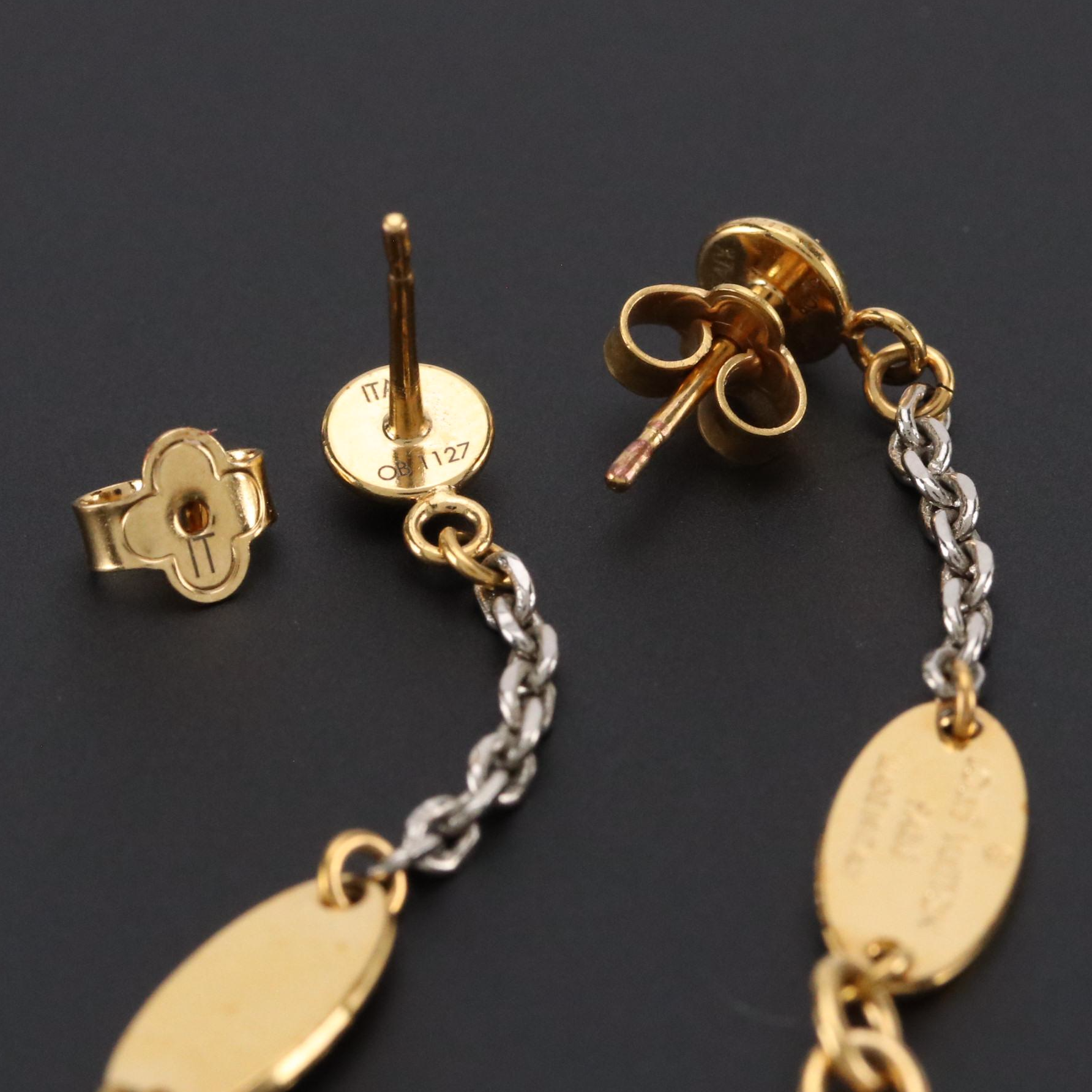 Louis Vuitton Logomania Drop Earrings