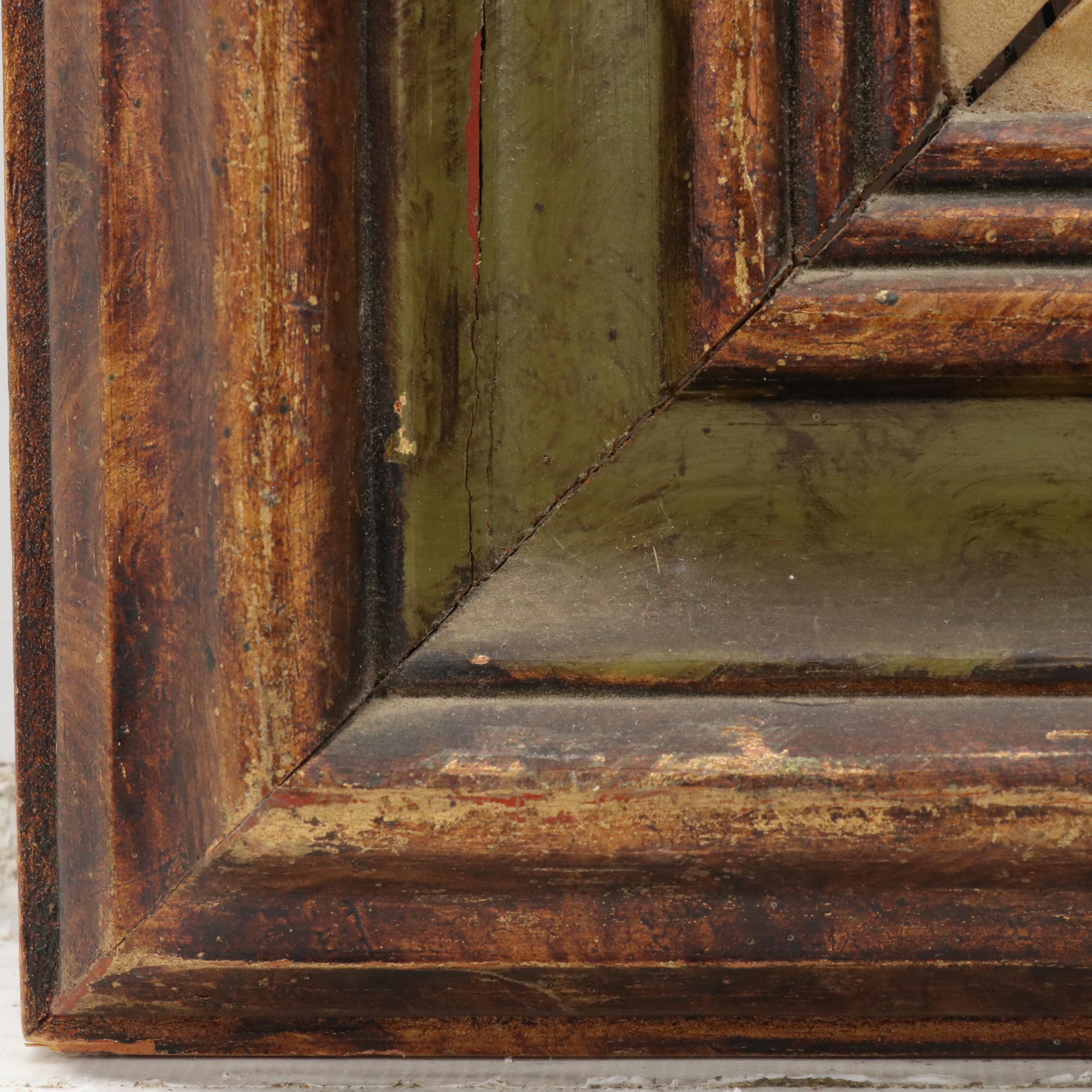 E. Dickens Idyllic Woodland Pond Landscape Oil Painting