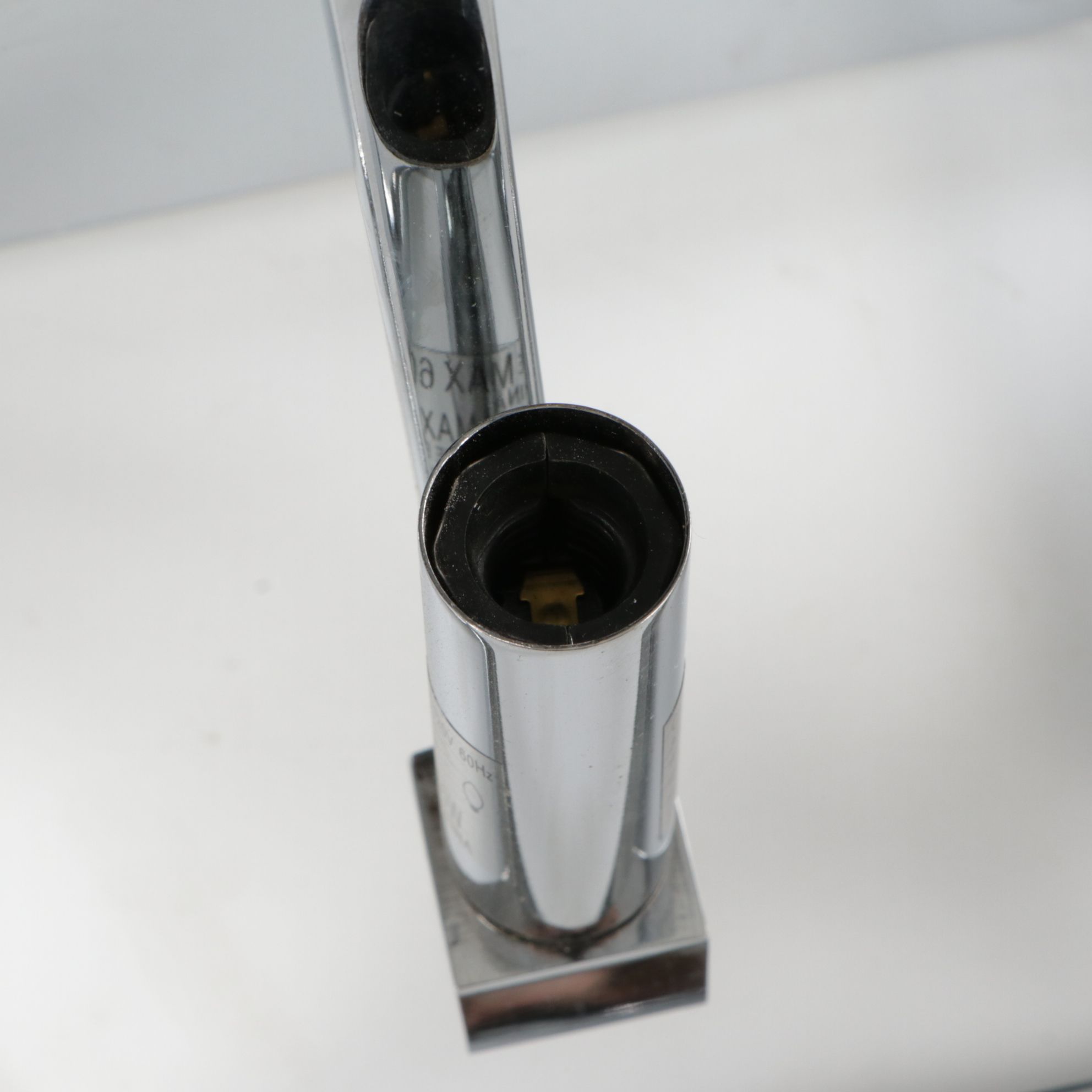 Pair of Postmodern  Chrome and Glass Wall Sconces, 21st Century