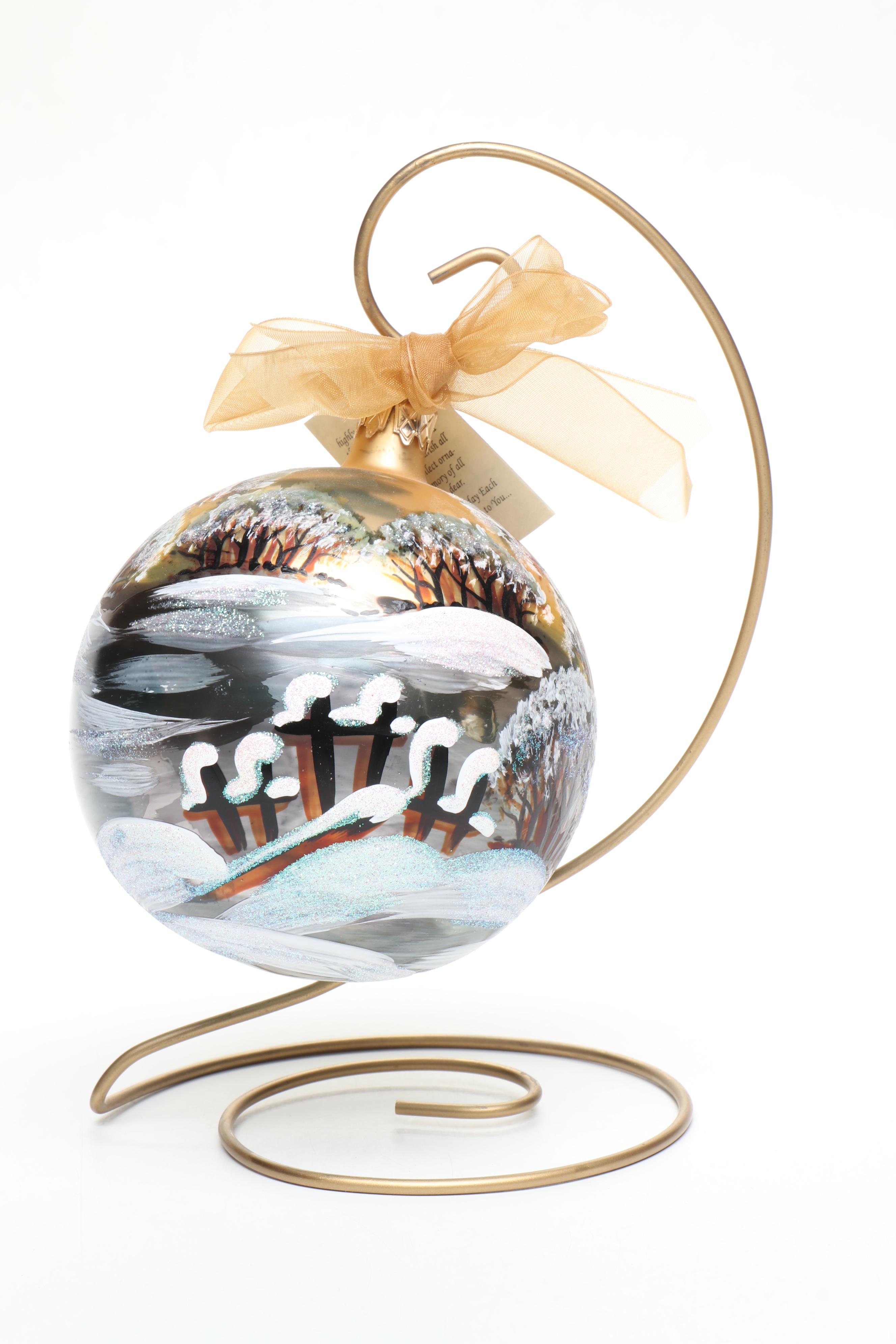 Capiz Shell Angels with Hand-Painted and Art Glass Ornaments