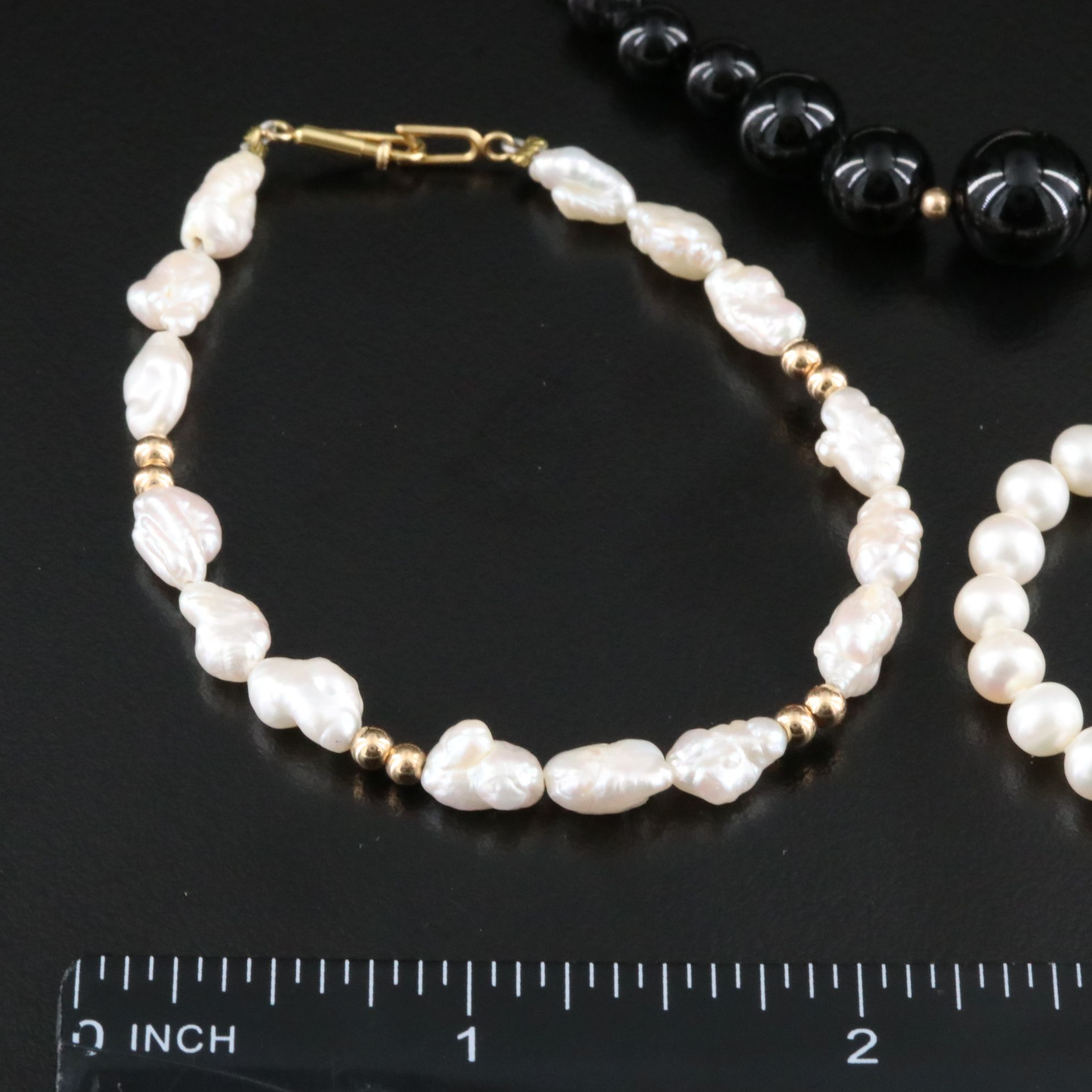 Pearl and Bead Bracelet Selection with 14K Clasps
