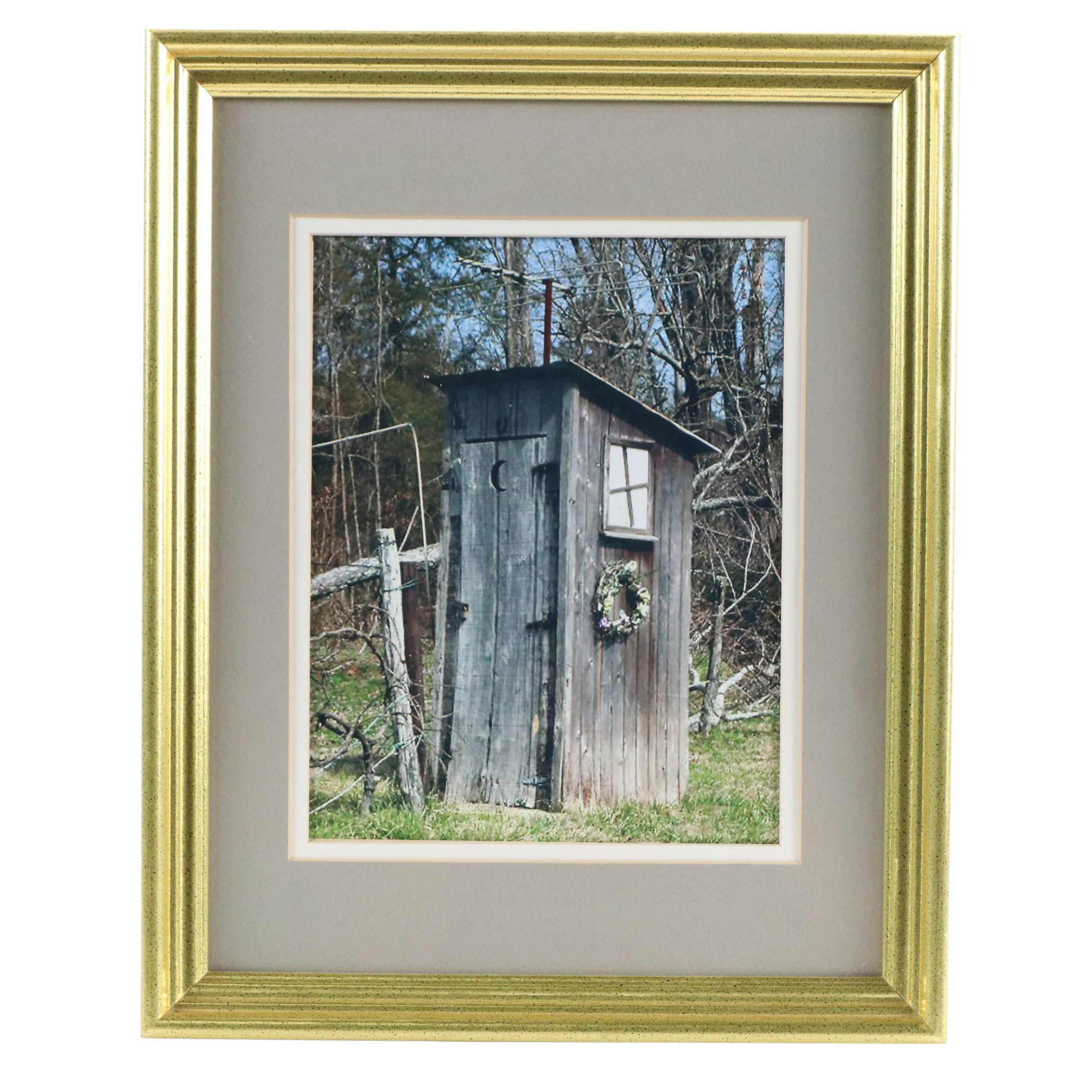 Digital Photograph of Wooden Outhouse, Circa 2010