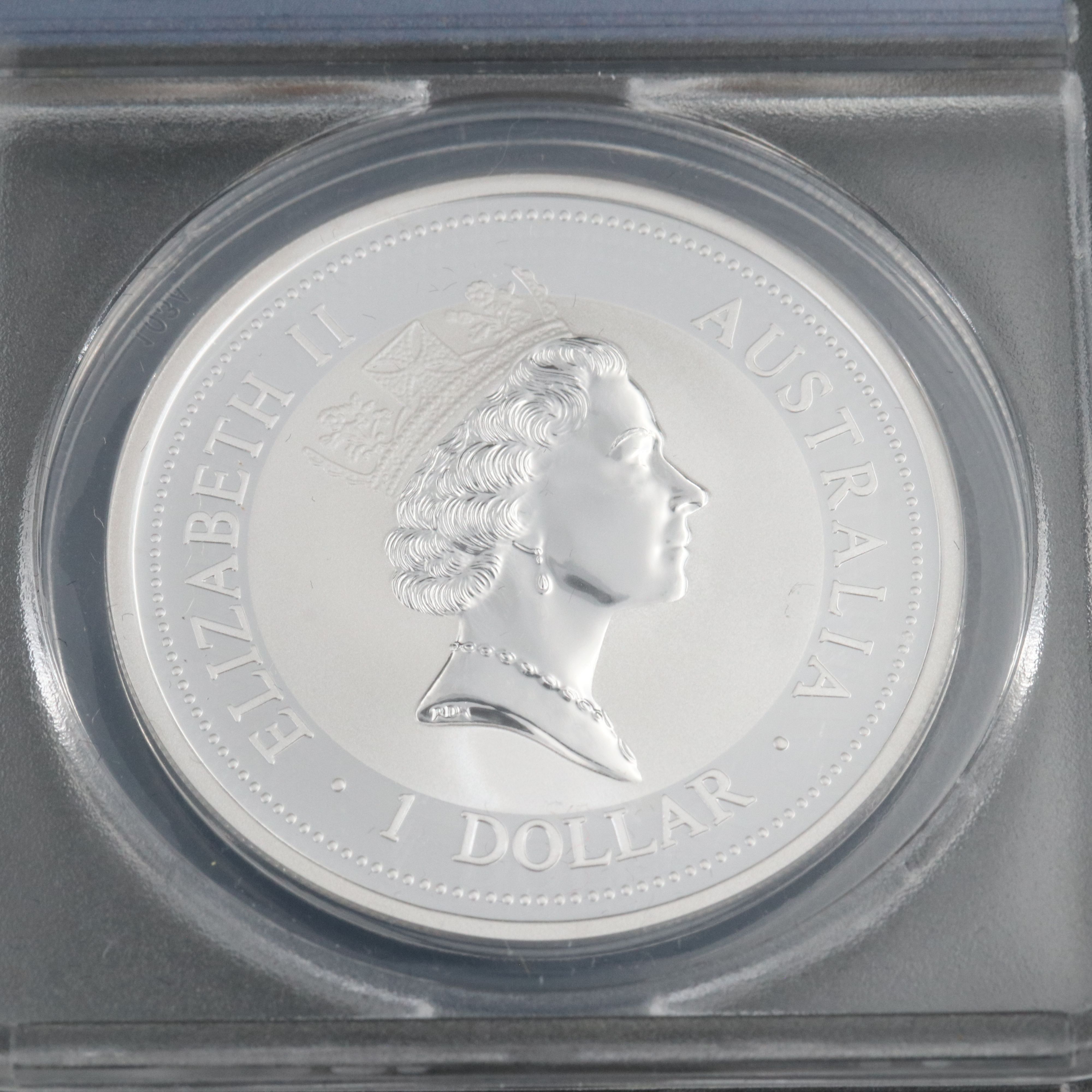 ANACS MS70 DCAM 1996 Australia $1 Kookaburra Silver Coin