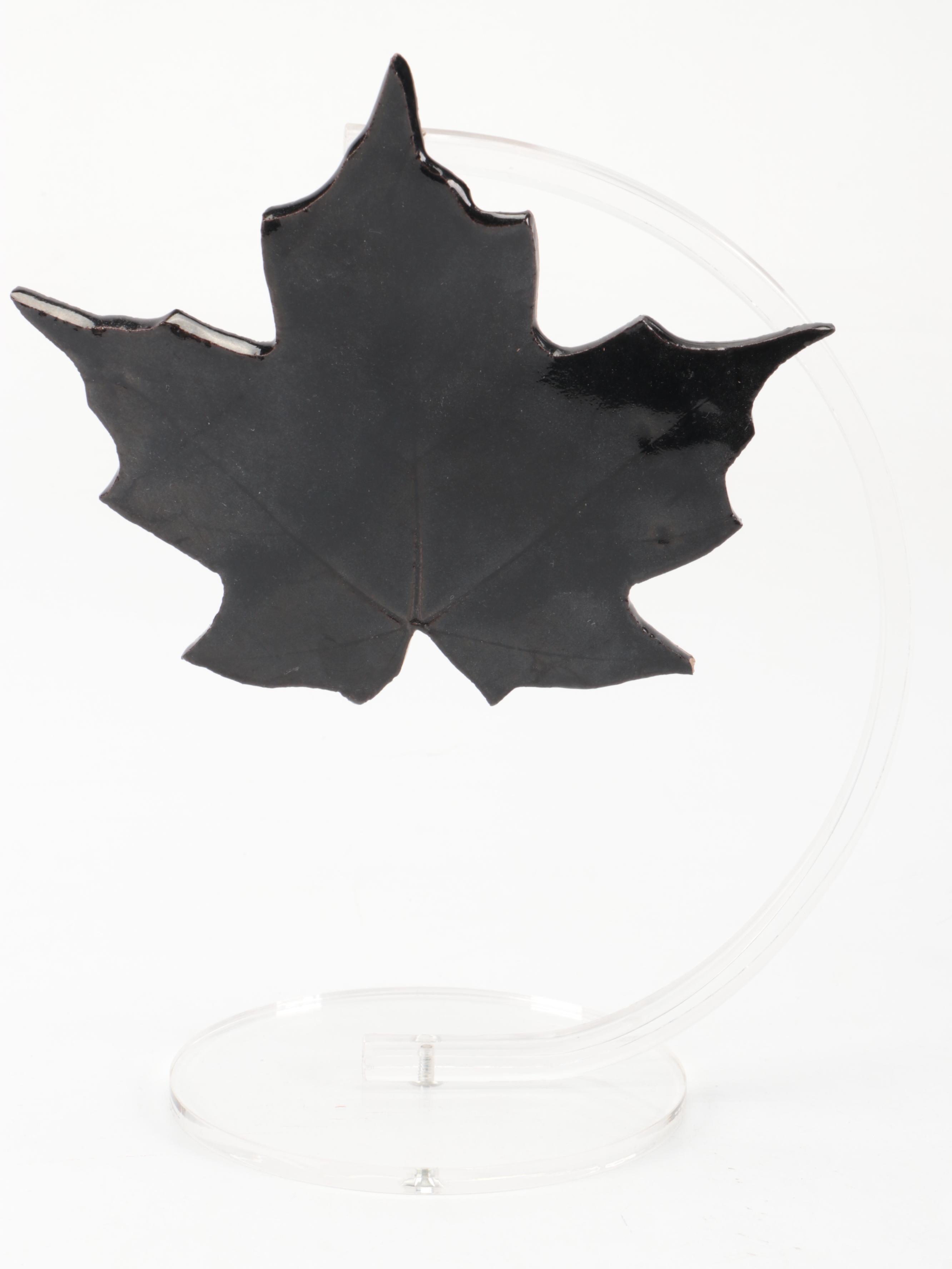 Autumn Leaves Leather Wall Décor with Other Glass and Wood Figures