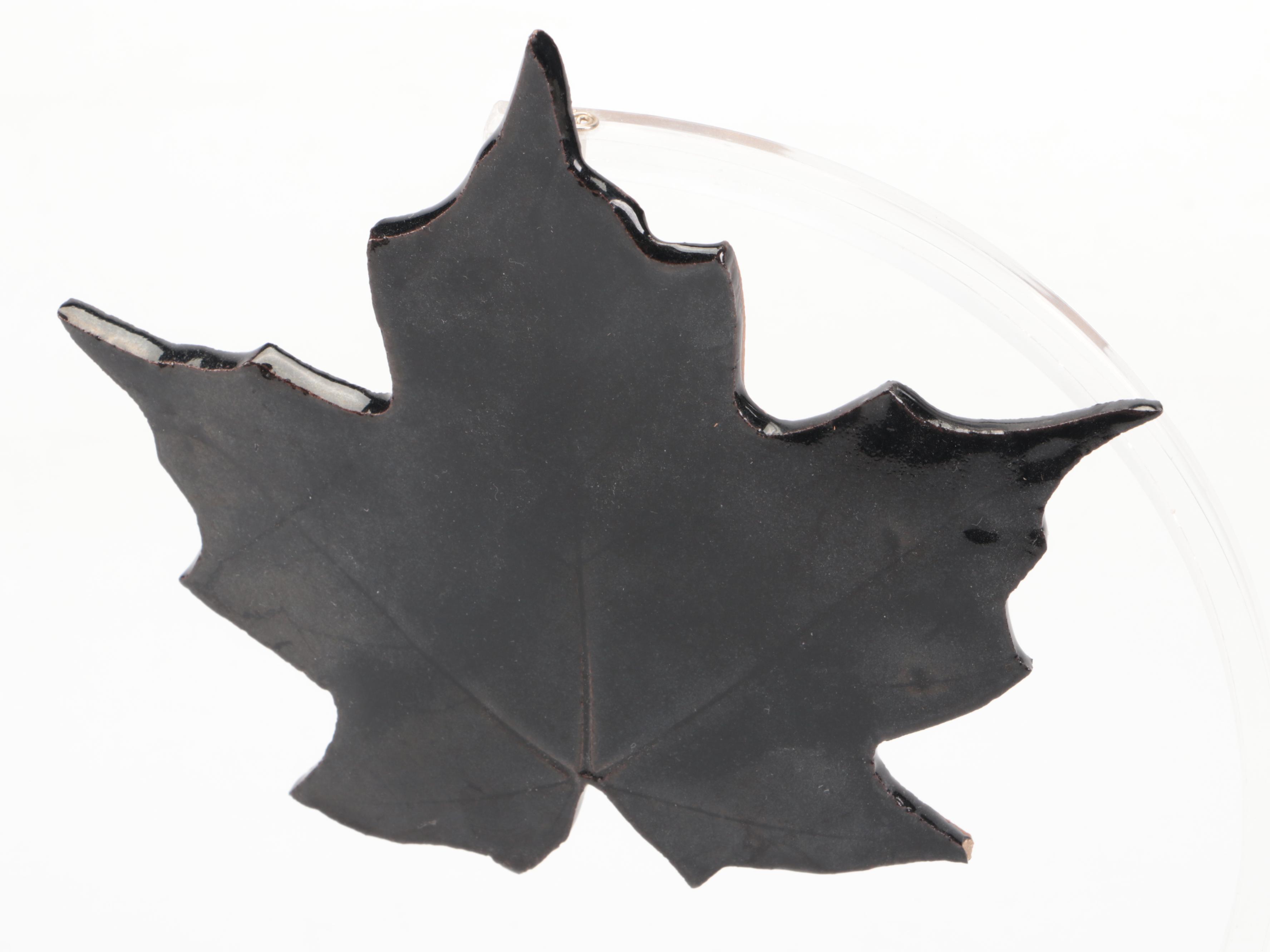 Autumn Leaves Leather Wall Décor with Other Glass and Wood Figures