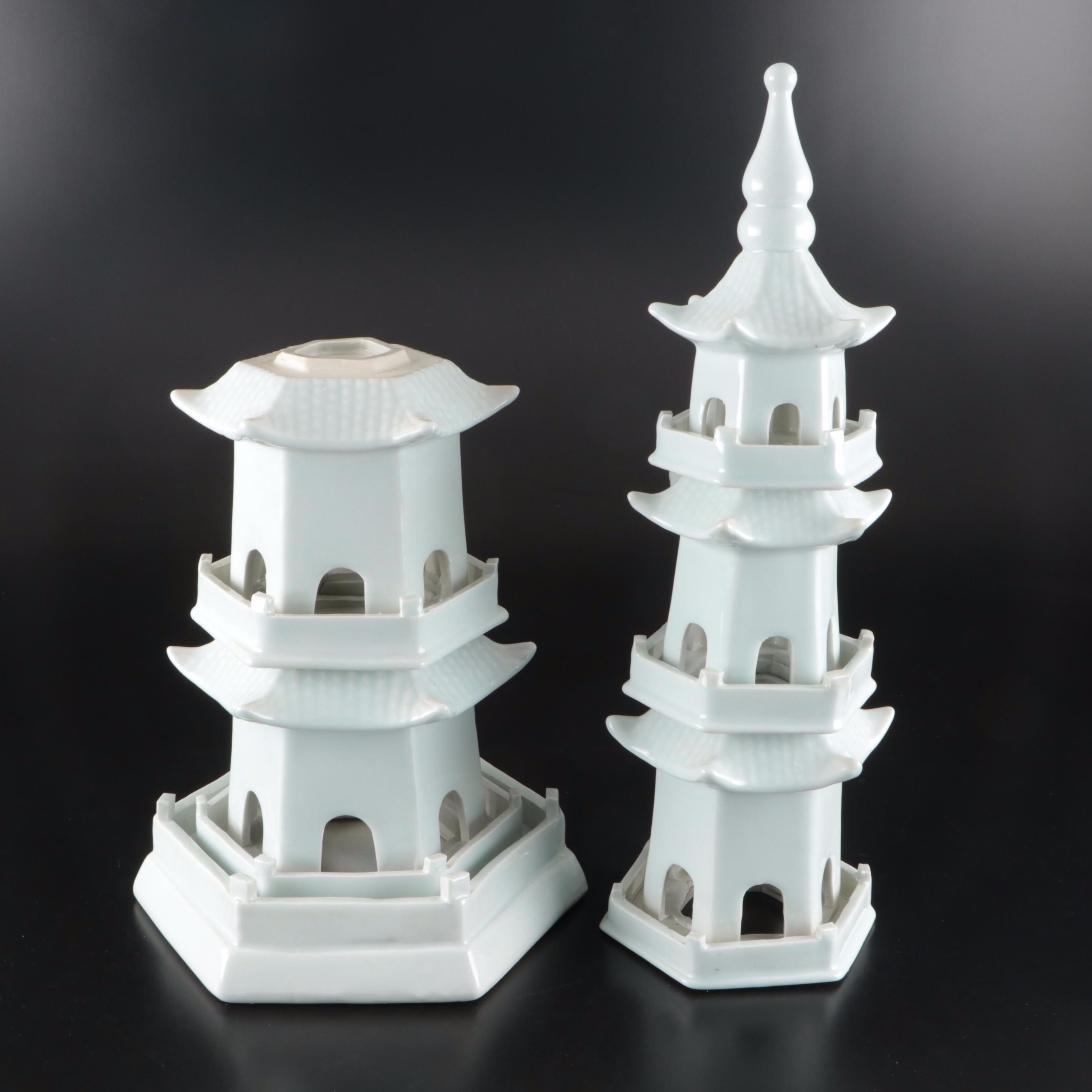 Chinese Blanc de Chine Porcelain Five-Story Pagoda