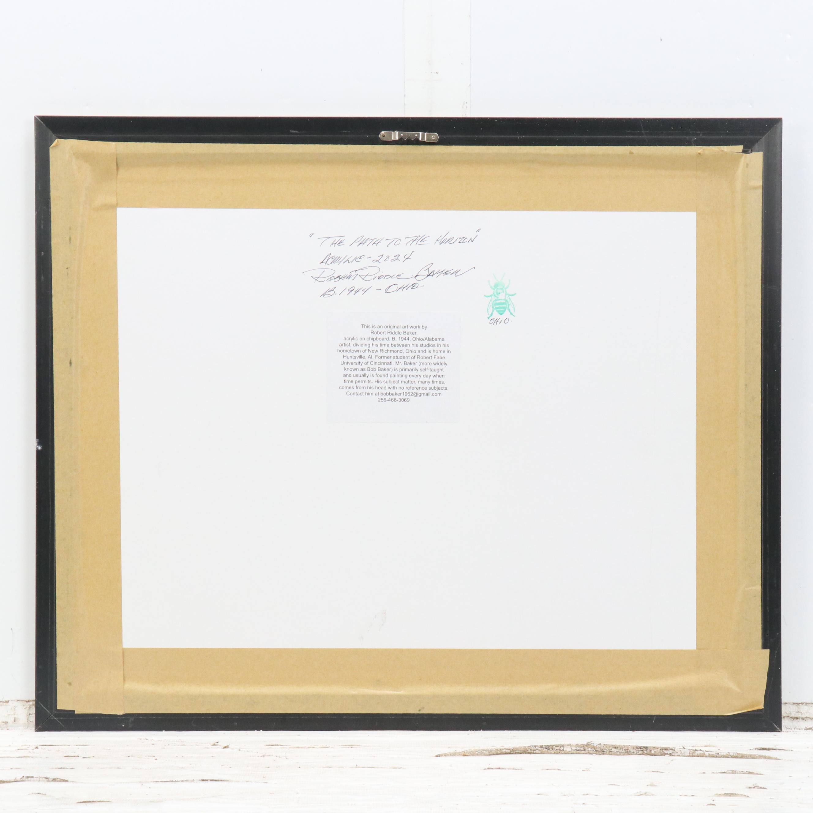 Robert Riddle Baker Acrylic Landscape Painting "The Path to the Horizon," 2024