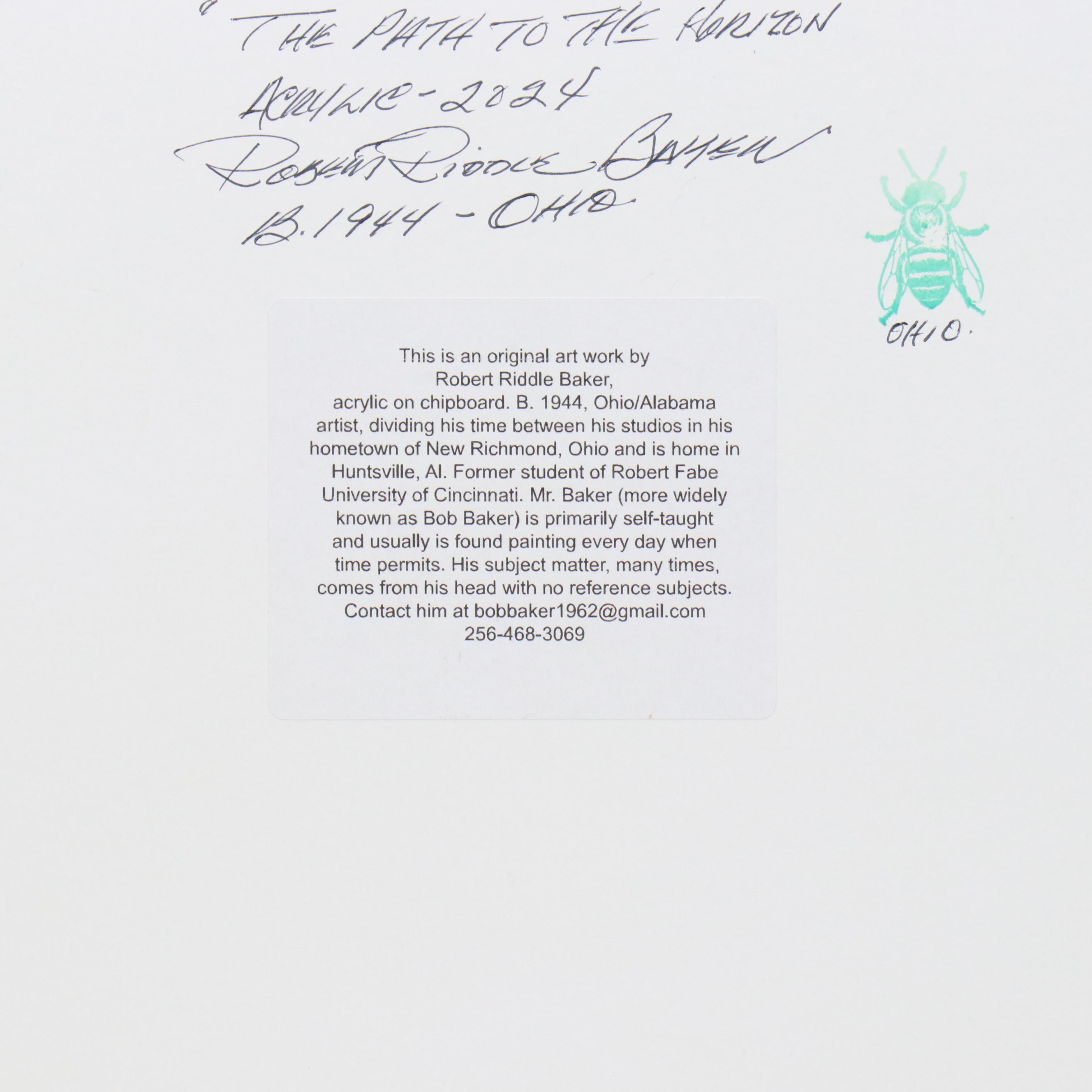 Robert Riddle Baker Acrylic Landscape Painting "The Path to the Horizon," 2024