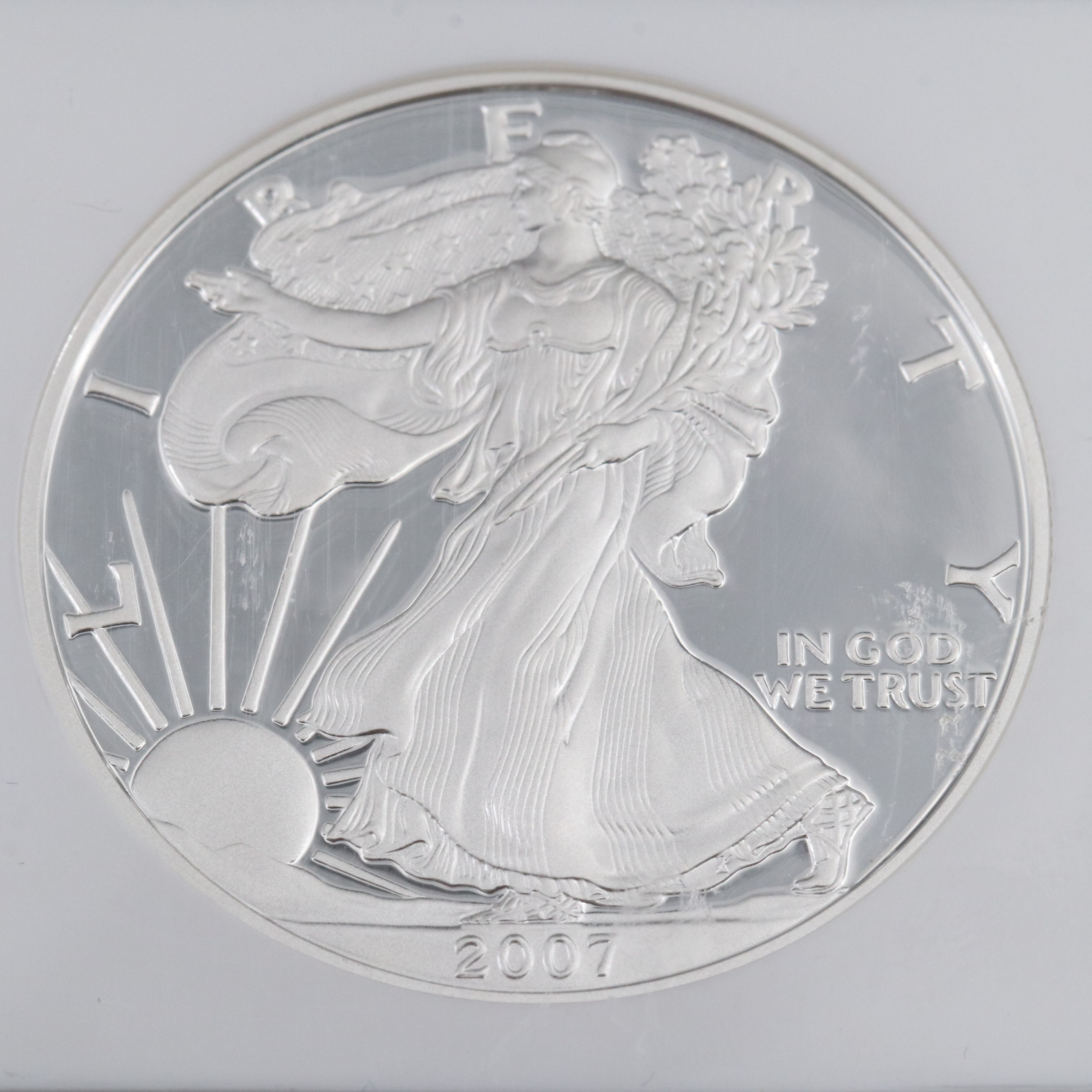 NGC Graded PF69 Ultra Cameo 2007-W $1 U.S. Silver Eagle Proof Coin