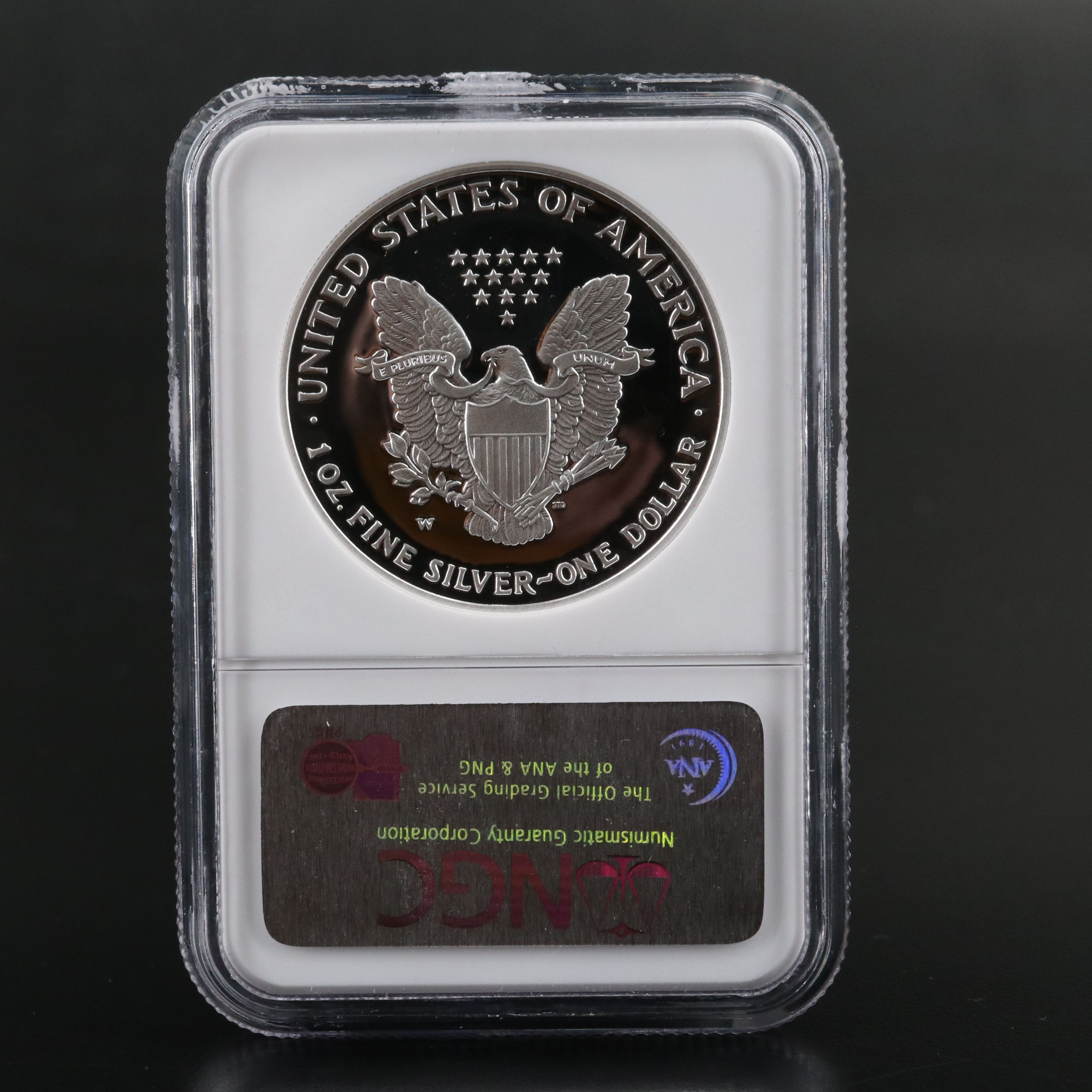 NGC Graded PF69 Ultra Cameo 2007-W $1 U.S. Silver Eagle Proof Coin