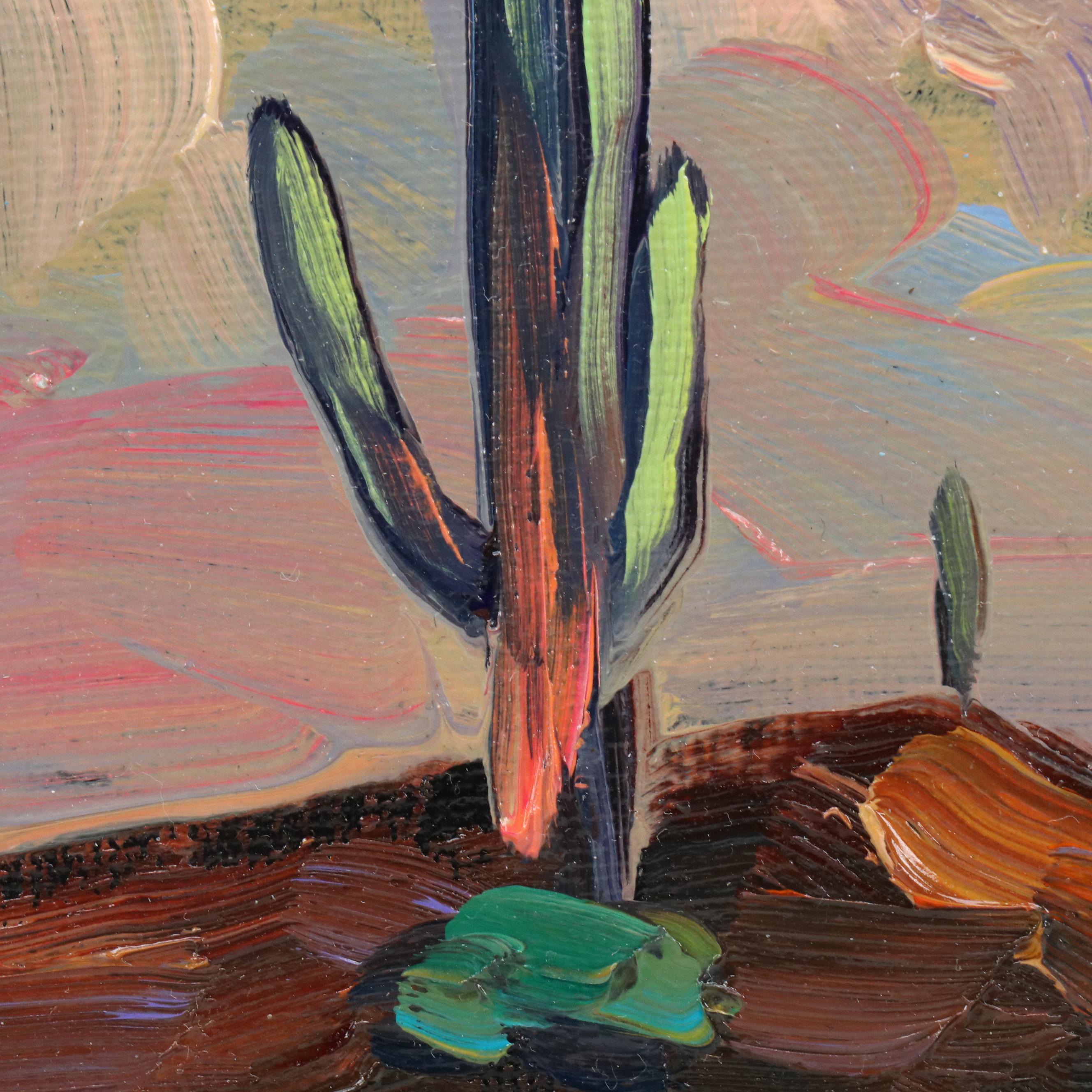 William Hawkins Desert Landscape Oil Painting, 2025