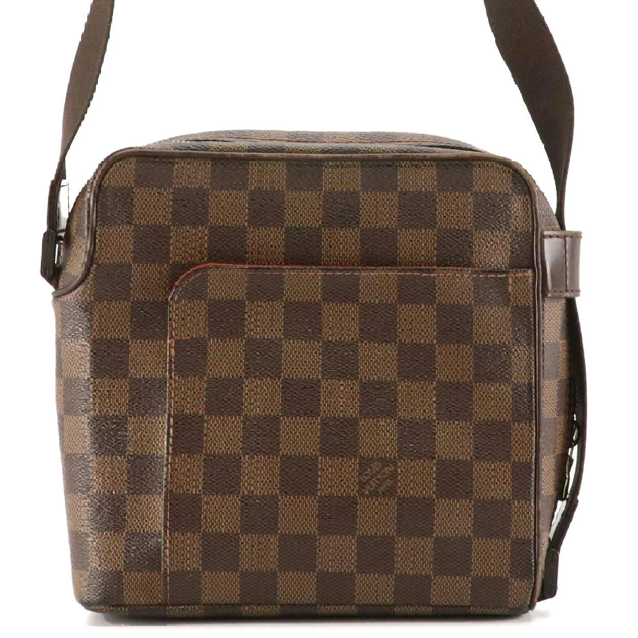 Louis Vuitton Olav PM Messenger Bag in Damier Ebene Canvas and Leather Trim