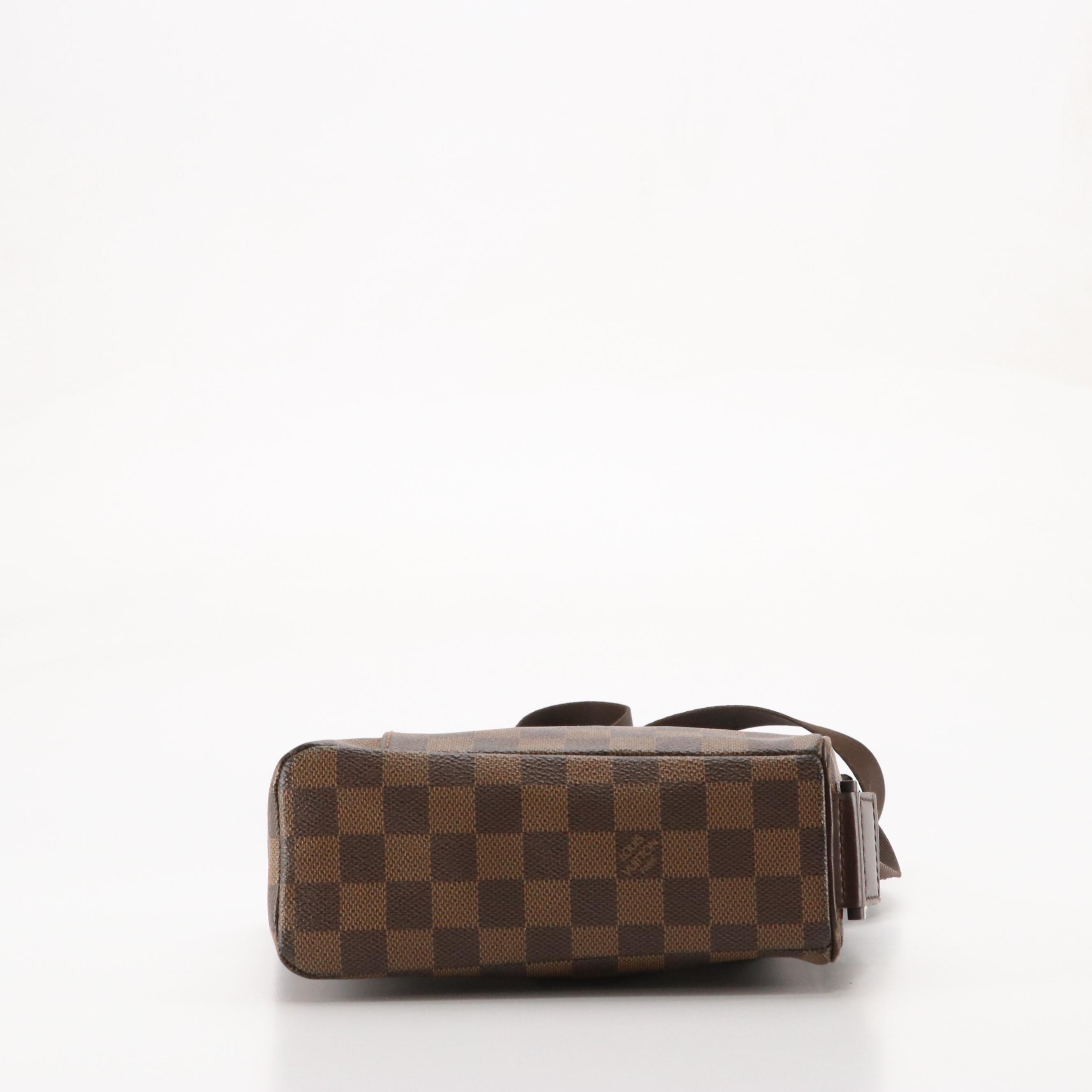 Louis Vuitton Olav PM Messenger Bag in Damier Ebene Canvas and Leather Trim