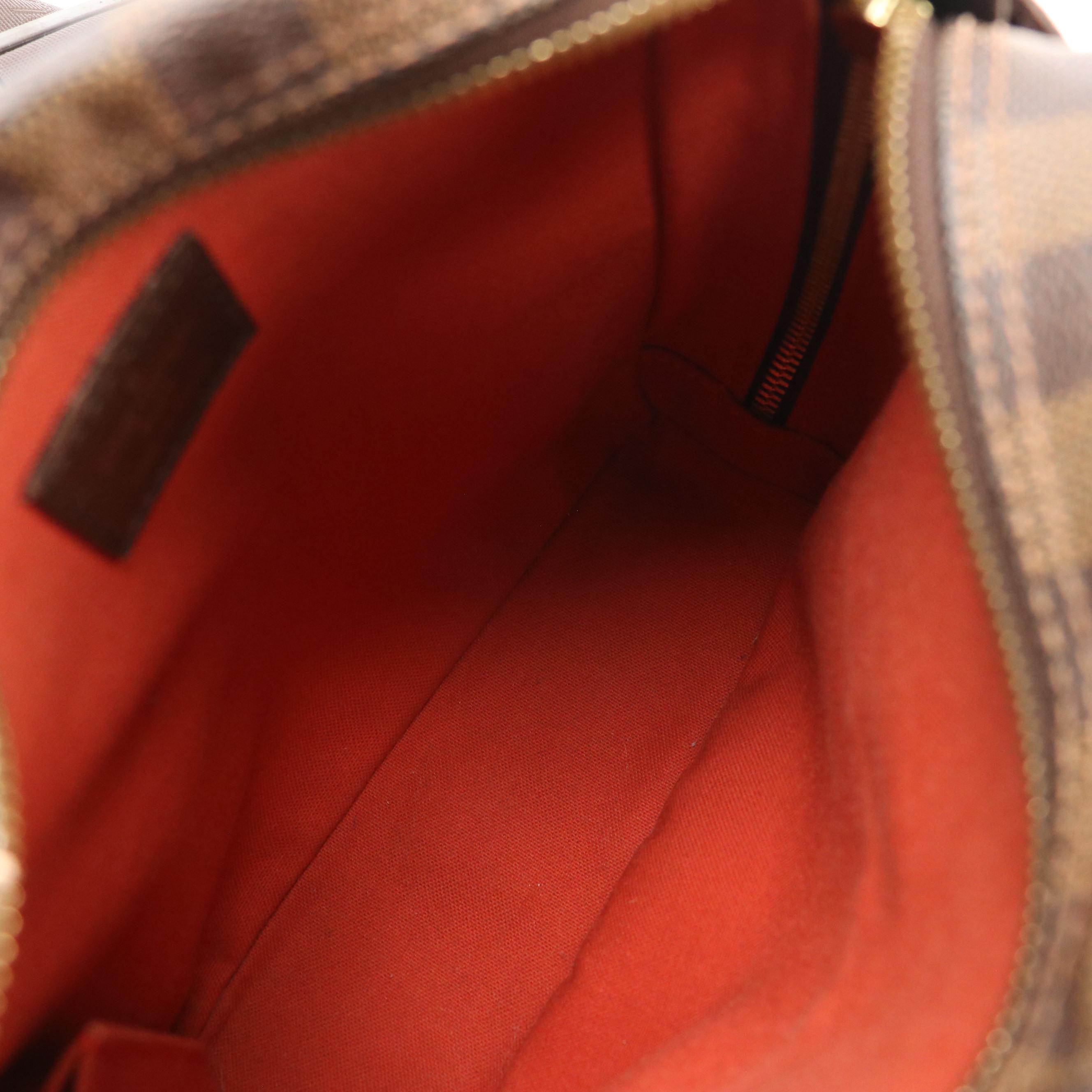 Louis Vuitton Olav PM Messenger Bag in Damier Ebene Canvas and Leather Trim