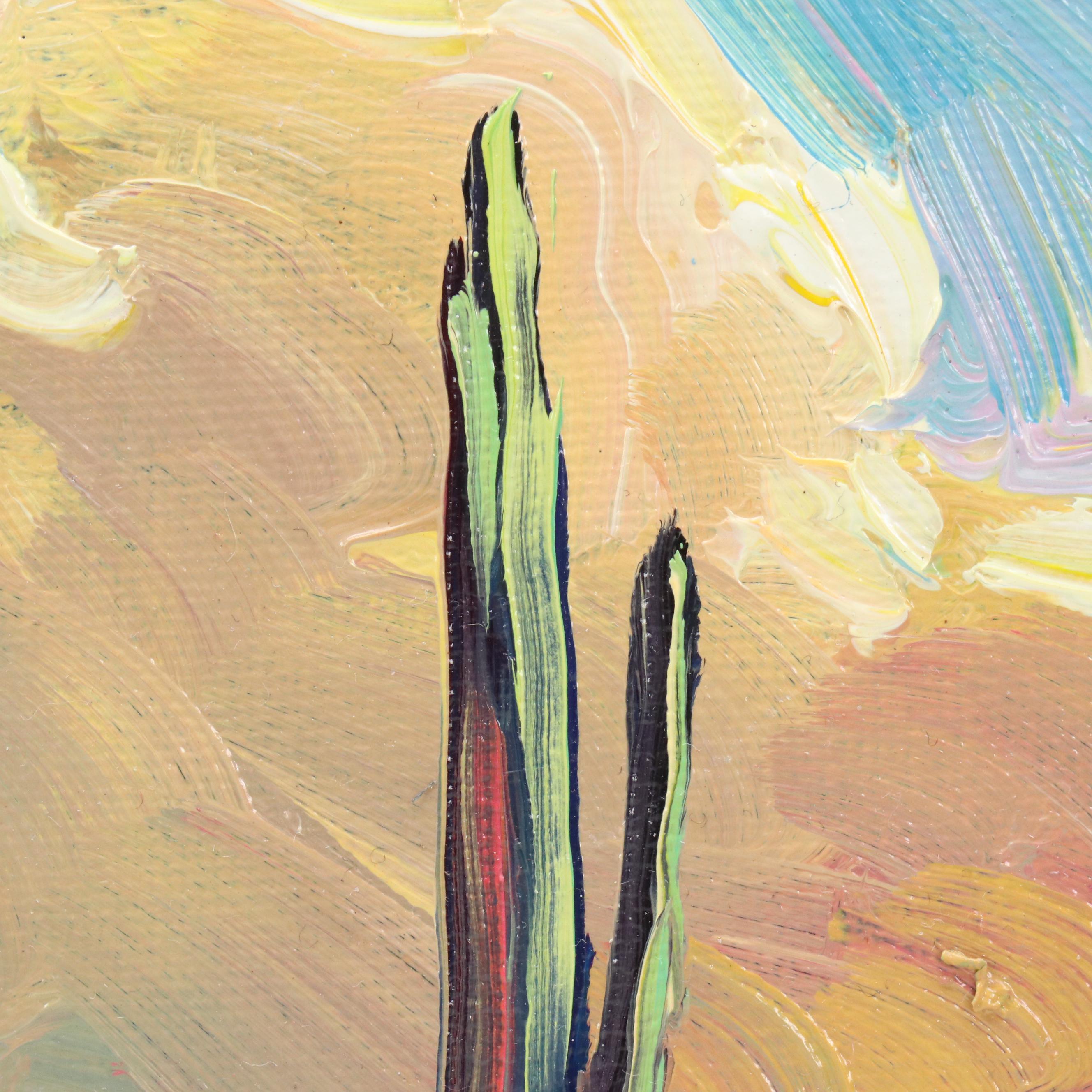 William Hawkins Desert Landscape Oil Painting, 2025