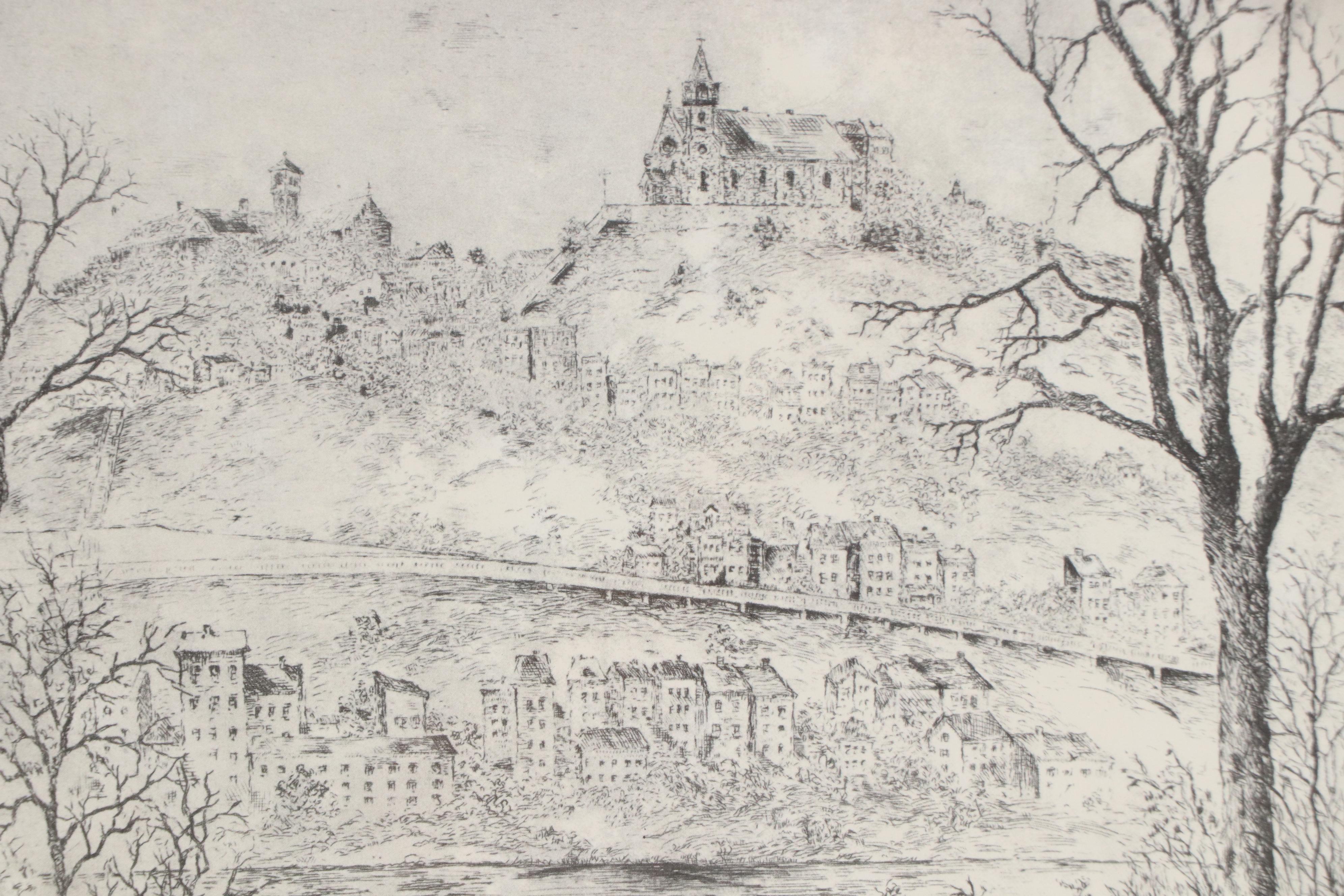 Halftones After Caroline Williams Including "Mount Adams, Cincinnati, 1946"