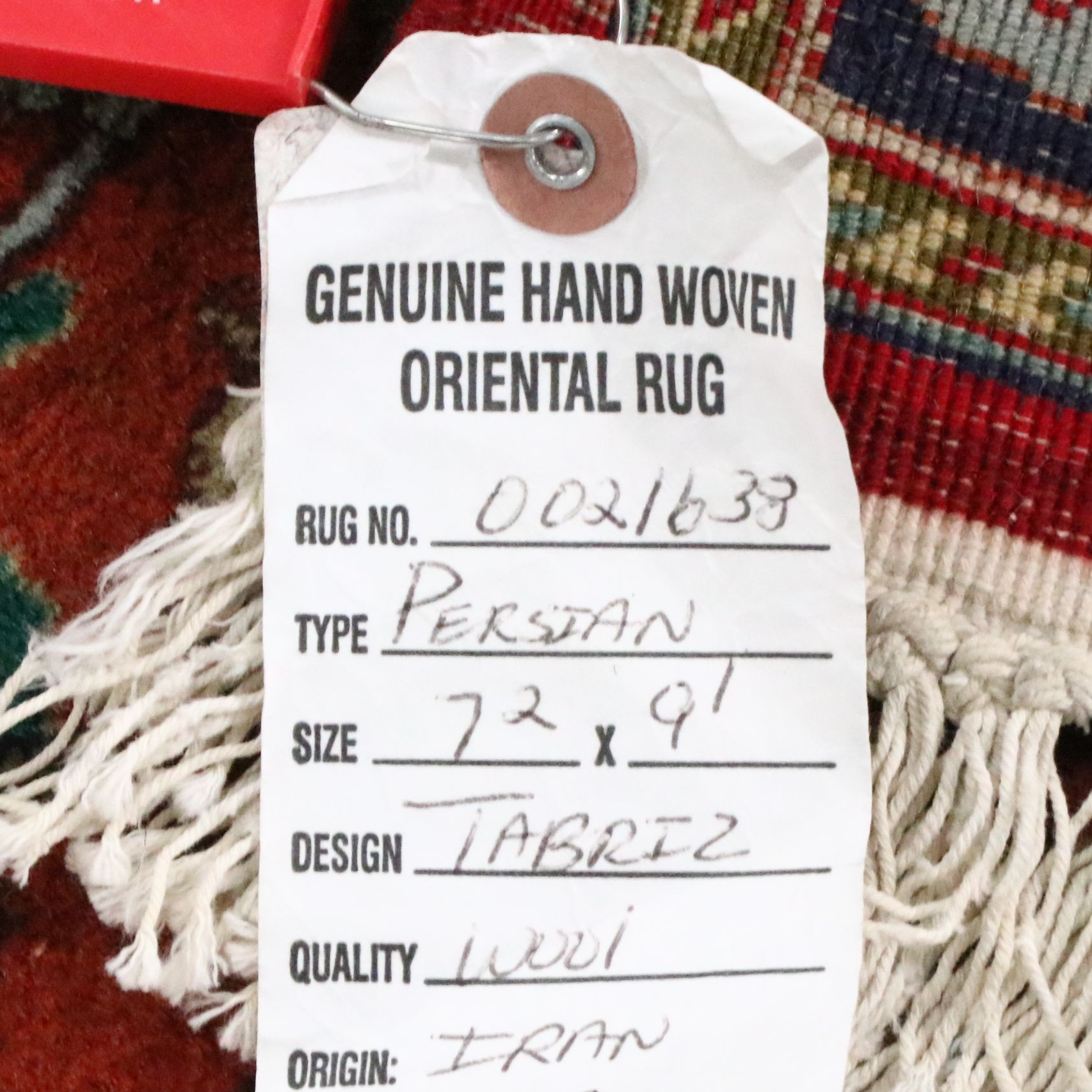 7'2 x 9'5 Hand-Knotted Persian Tabriz Area Rug