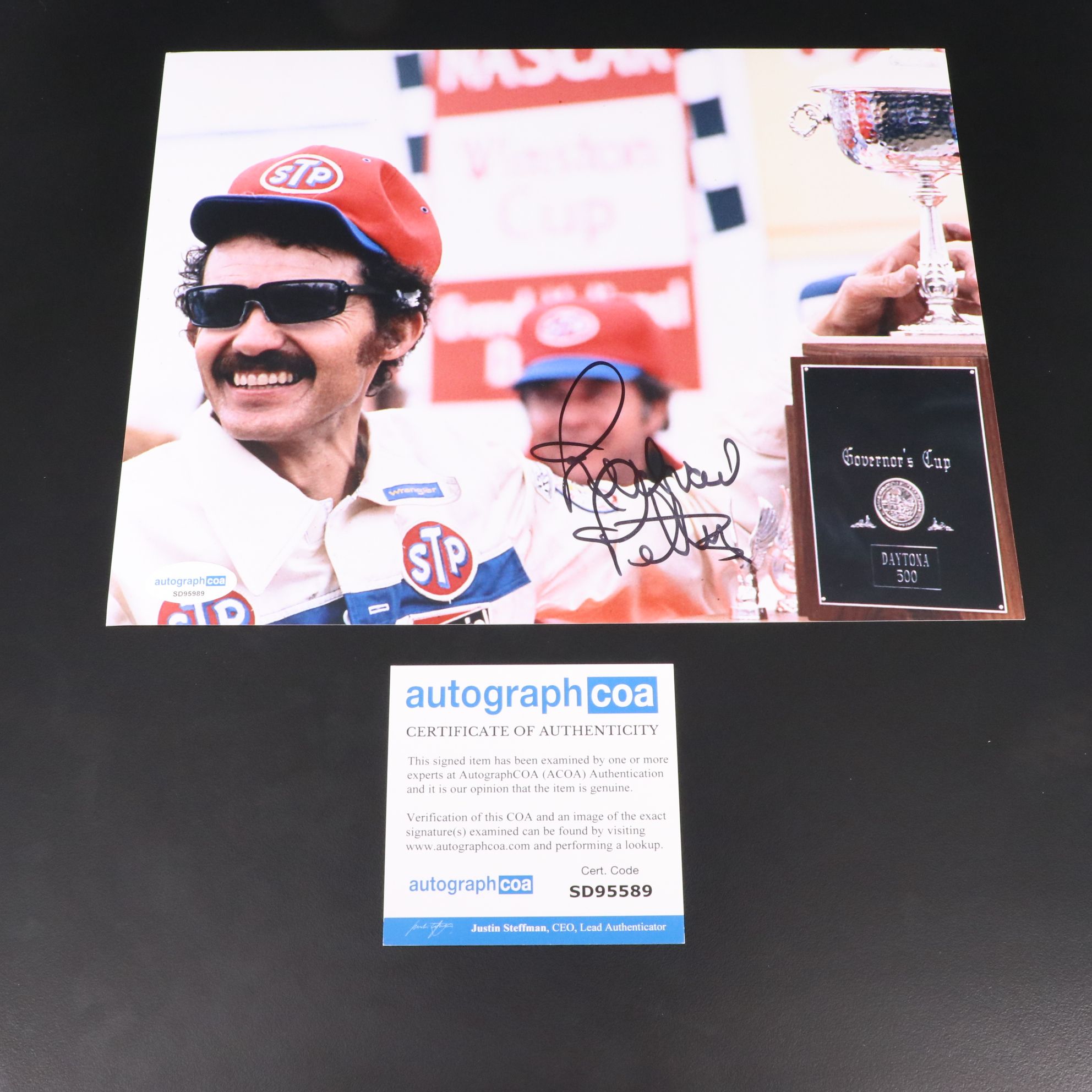 Richard Petty Signed NASCAR Racing Print