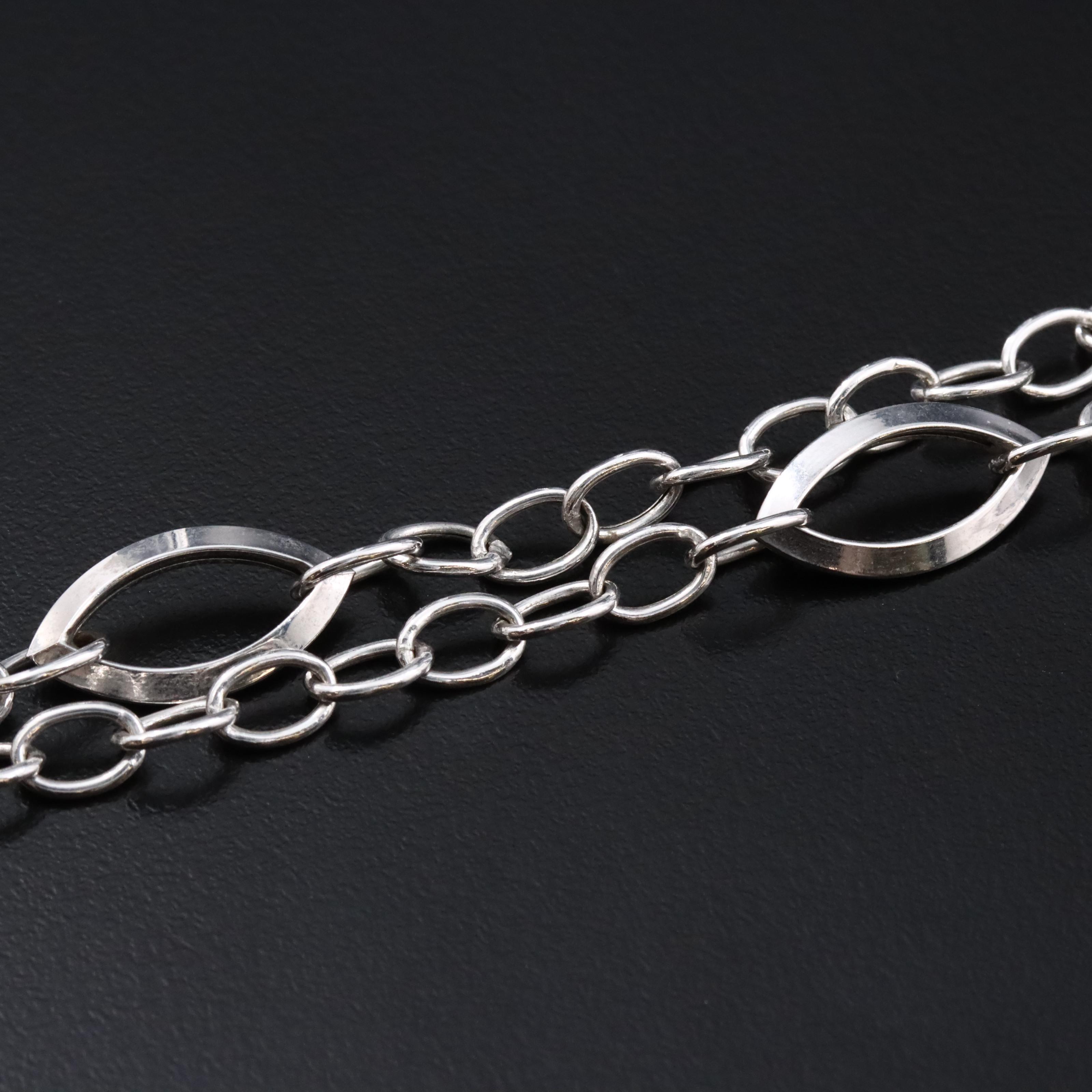 14K "Y" Necklace with Navette Stations