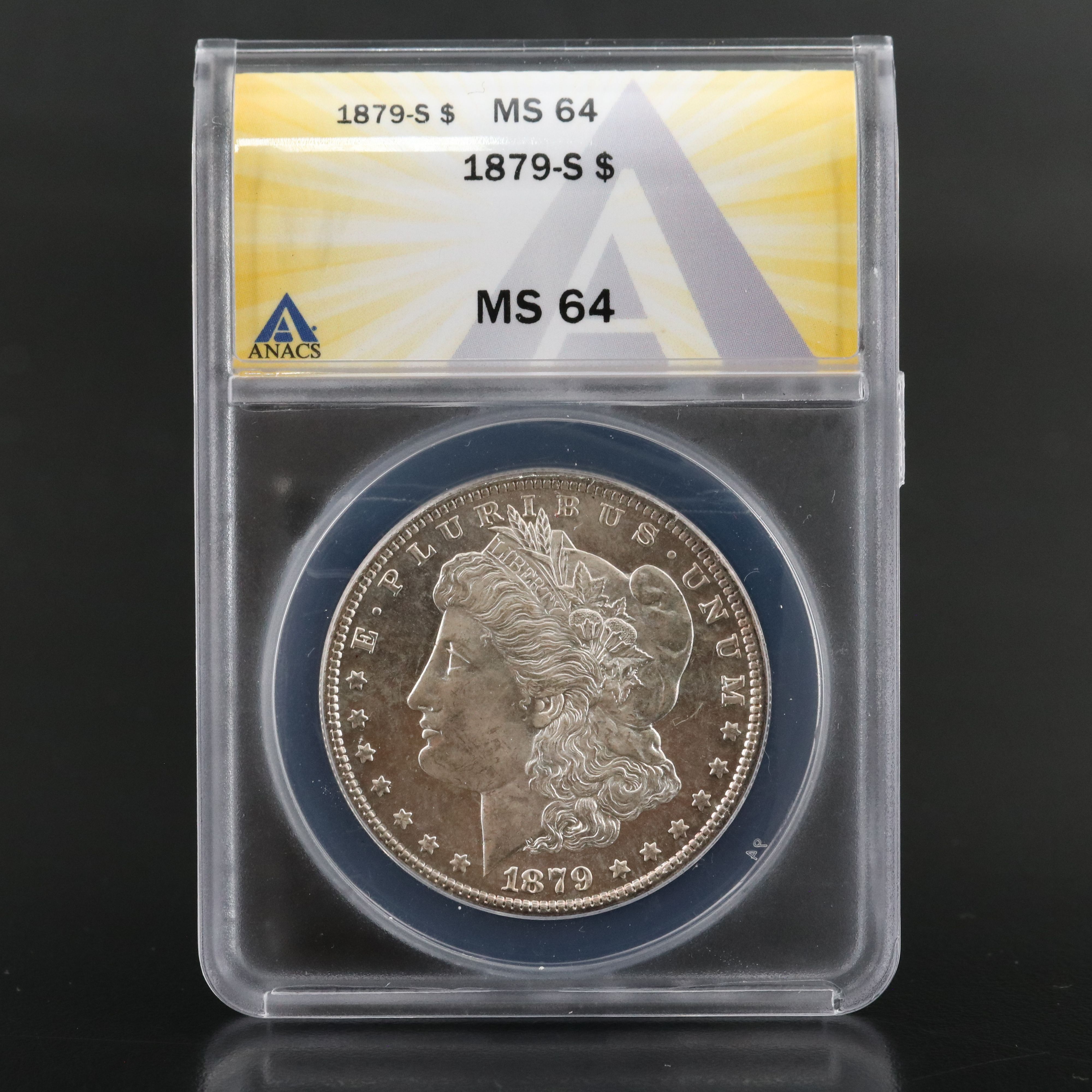 ANACS Graded MS64 1879-S Morgan Silver Dollar