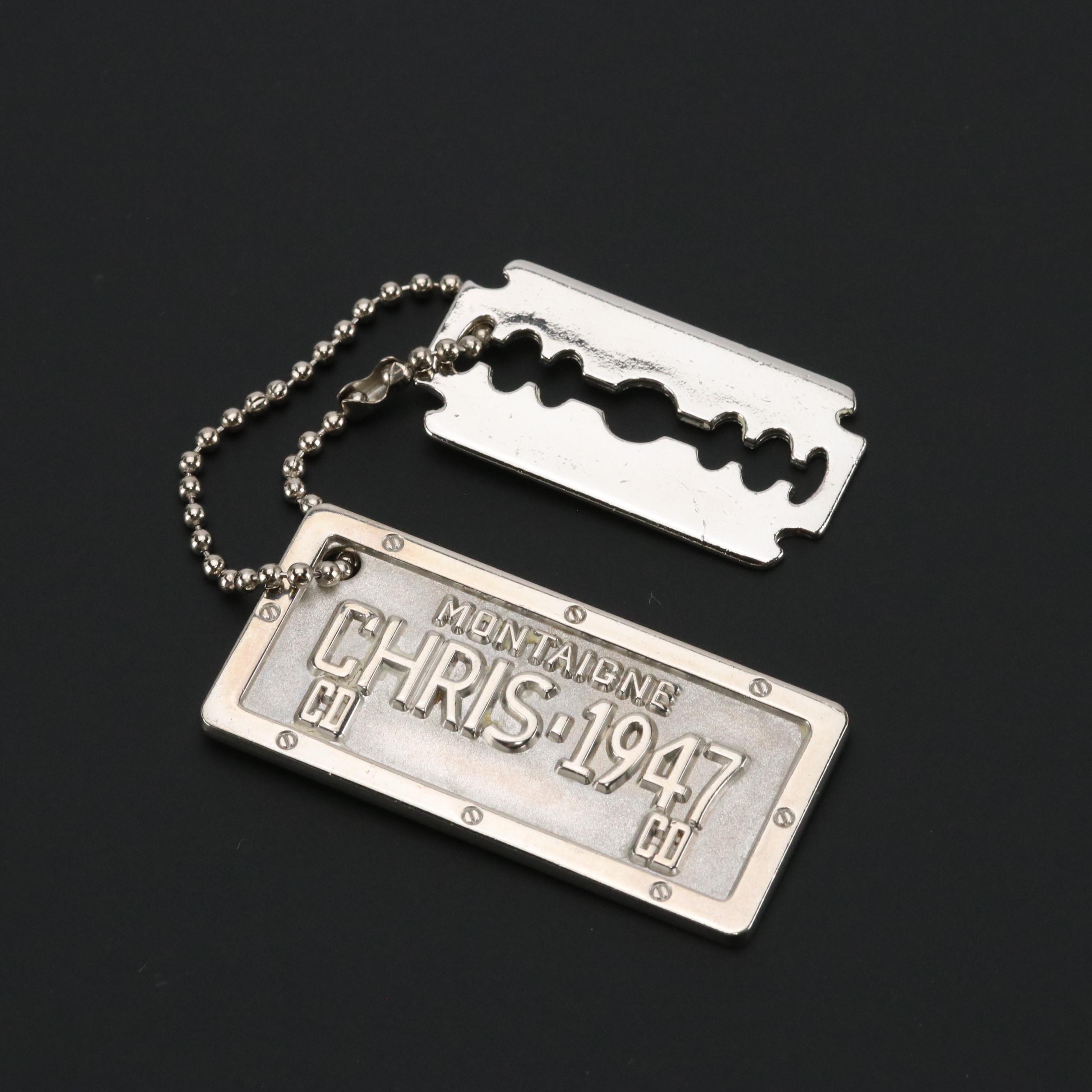 Christian Dior Montaigne License Plate Bag Charm