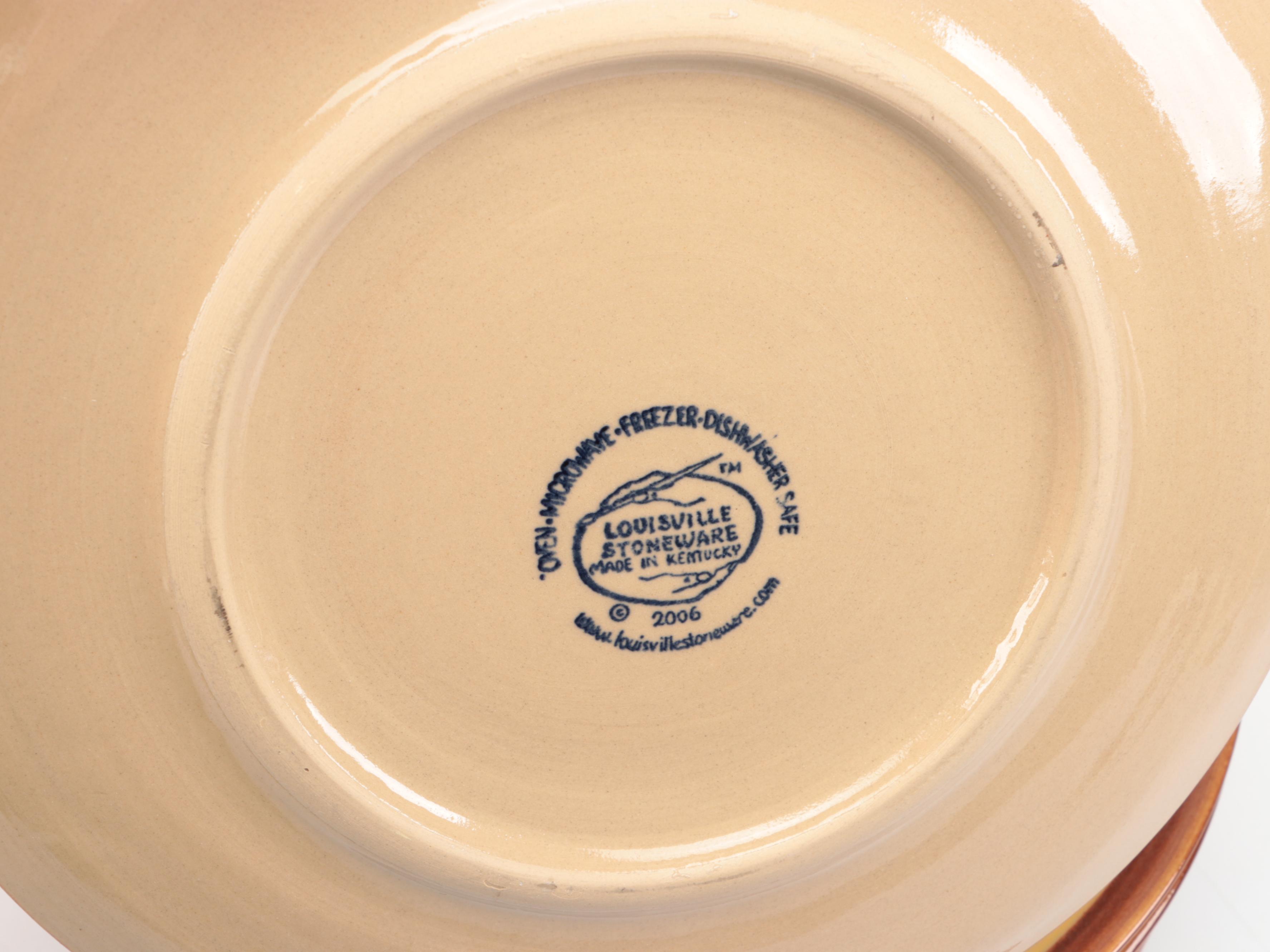 Louisville Stoneware Equestrian Salad and Dinner Plates with Zodax Chargers