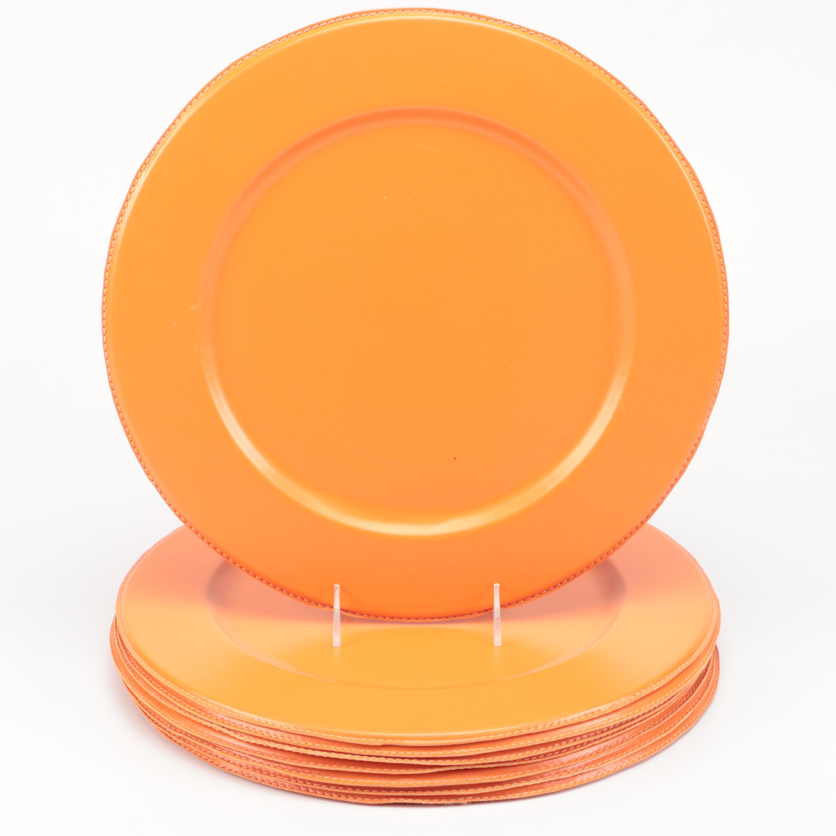 Louisville Stoneware Equestrian Salad and Dinner Plates with Zodax Chargers