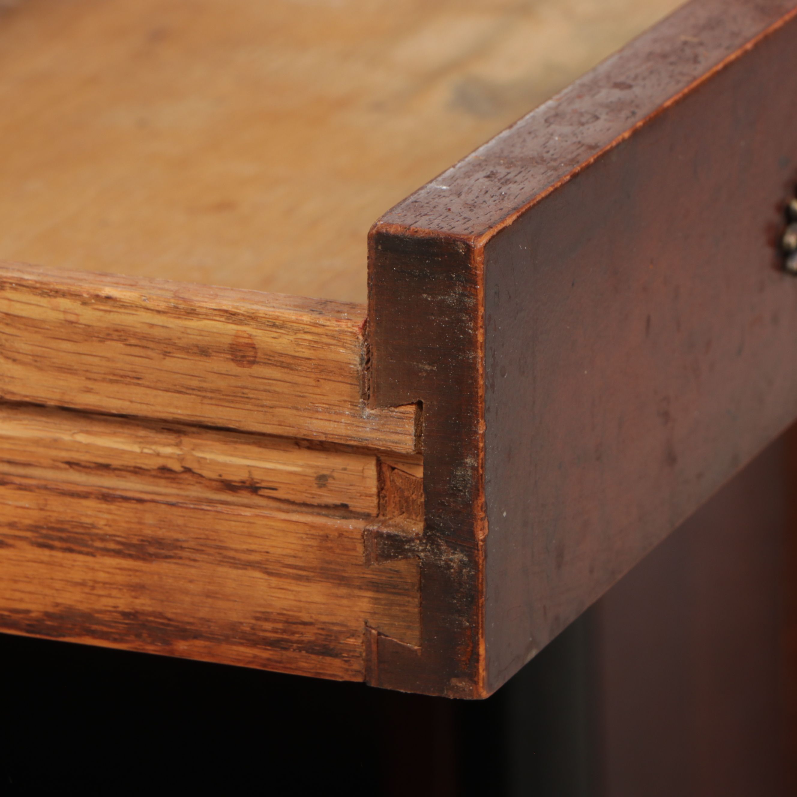 Empire Style Mahogany Washstand with Marble Top and Nightstand