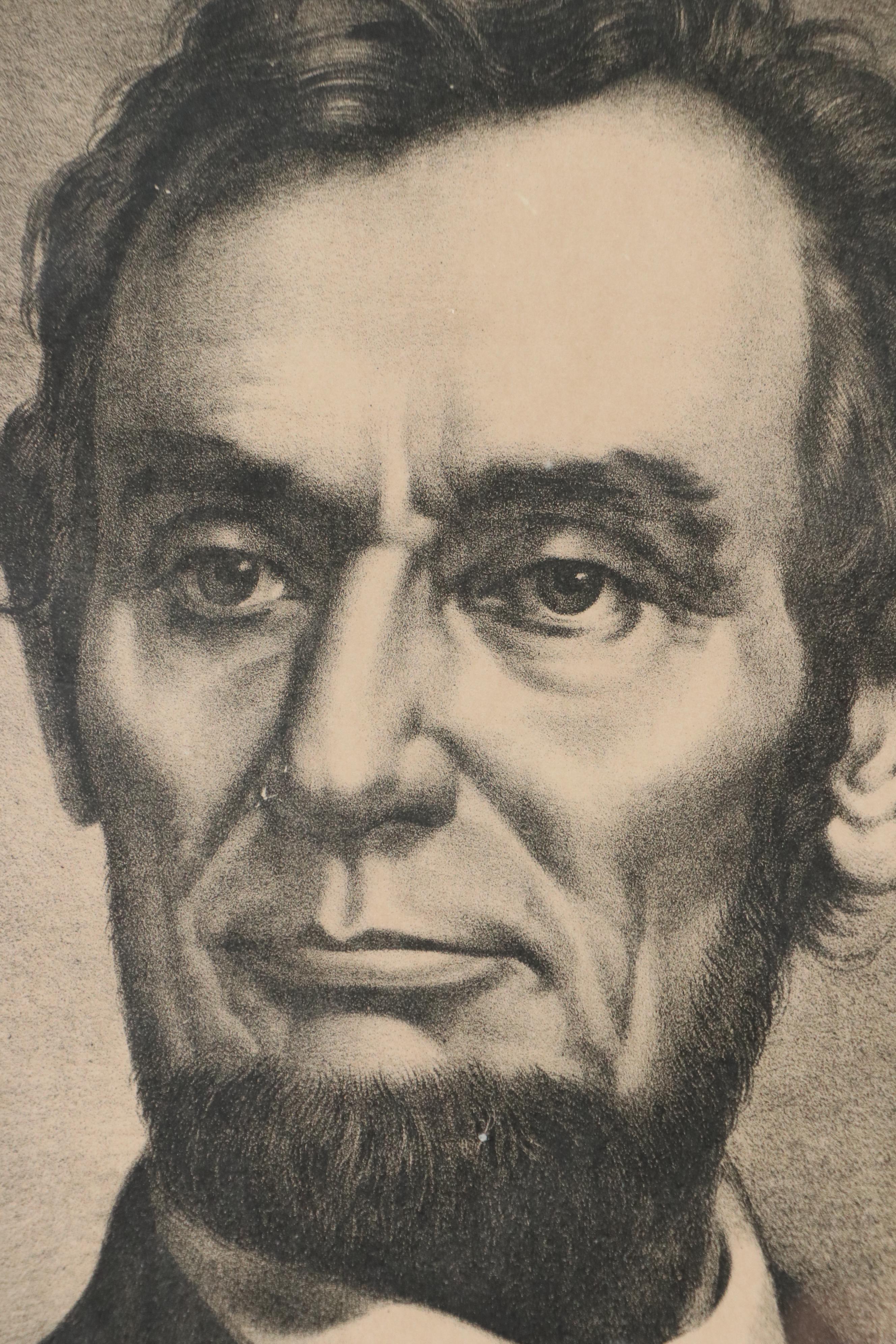 Currier & Ives Lithograph "Abraham Lincoln, The Martyr President," 1865
