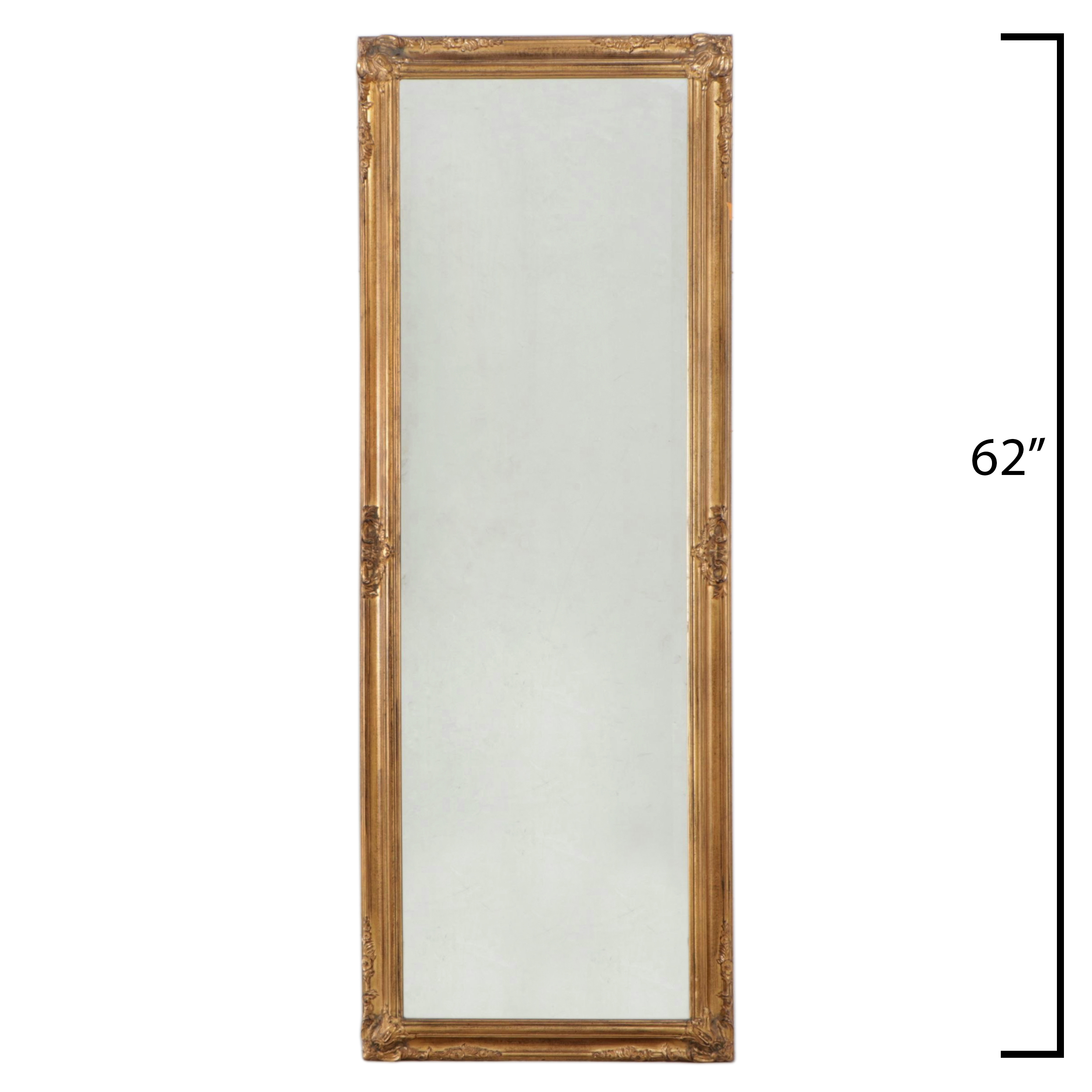 Victorian Style Giltwood Rectangular Mirror