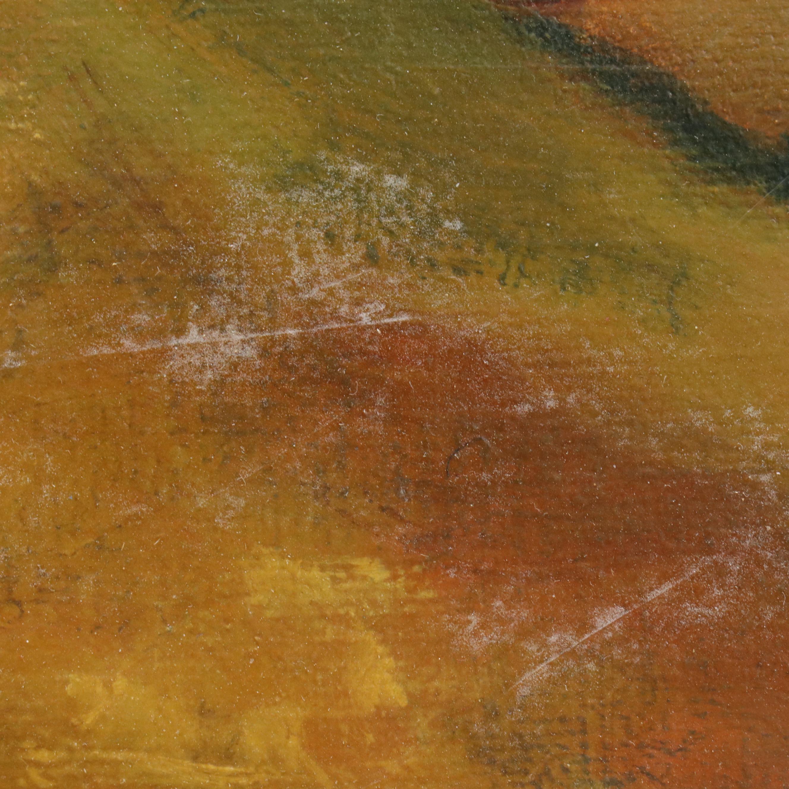 Oil Painting After Franz von Lenbach "The Shepherd Boy"