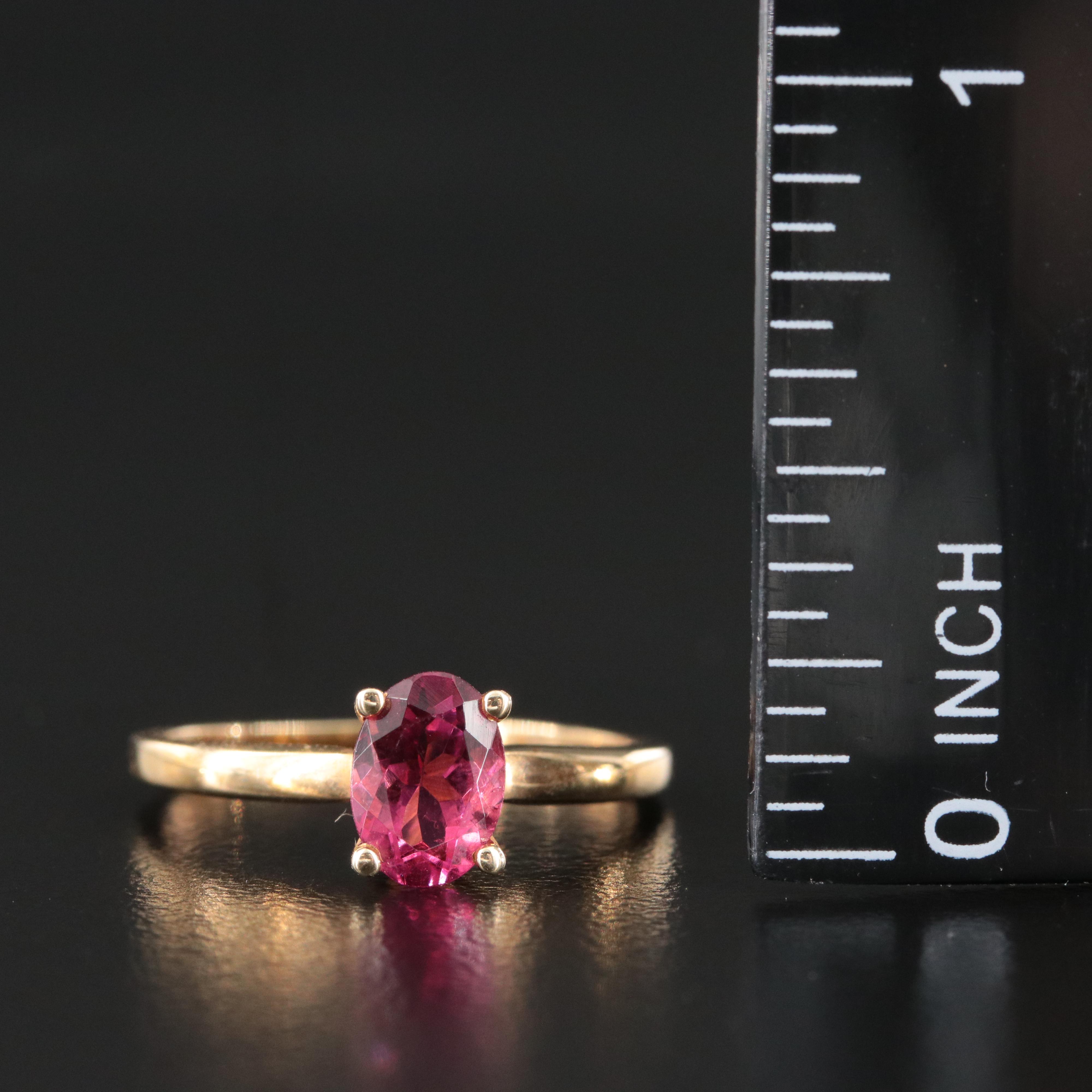 14K Tourmaline Solitaire Ring
