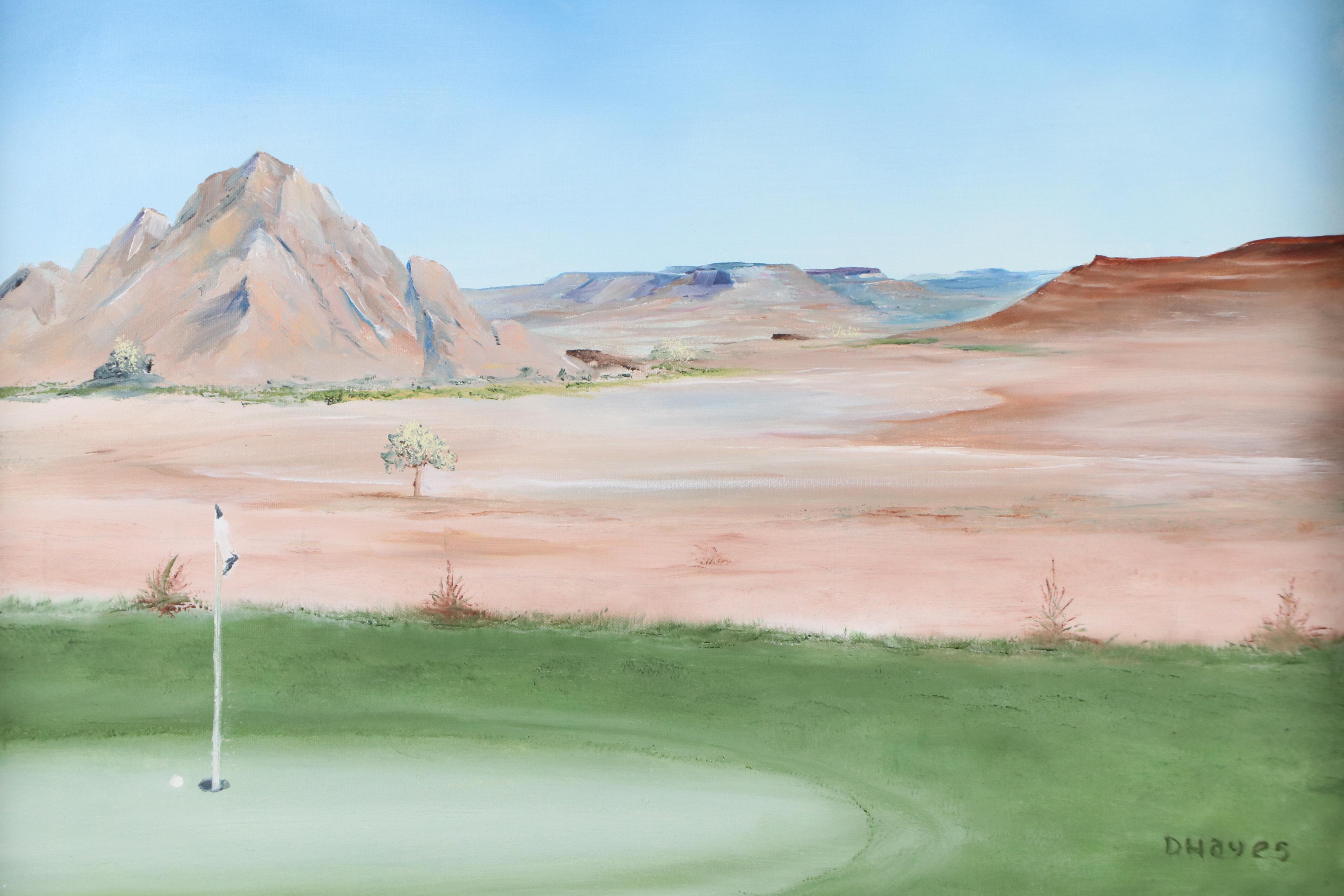 D. Hayes Golf Course Oil Painting "Almost an Ace!," 2002