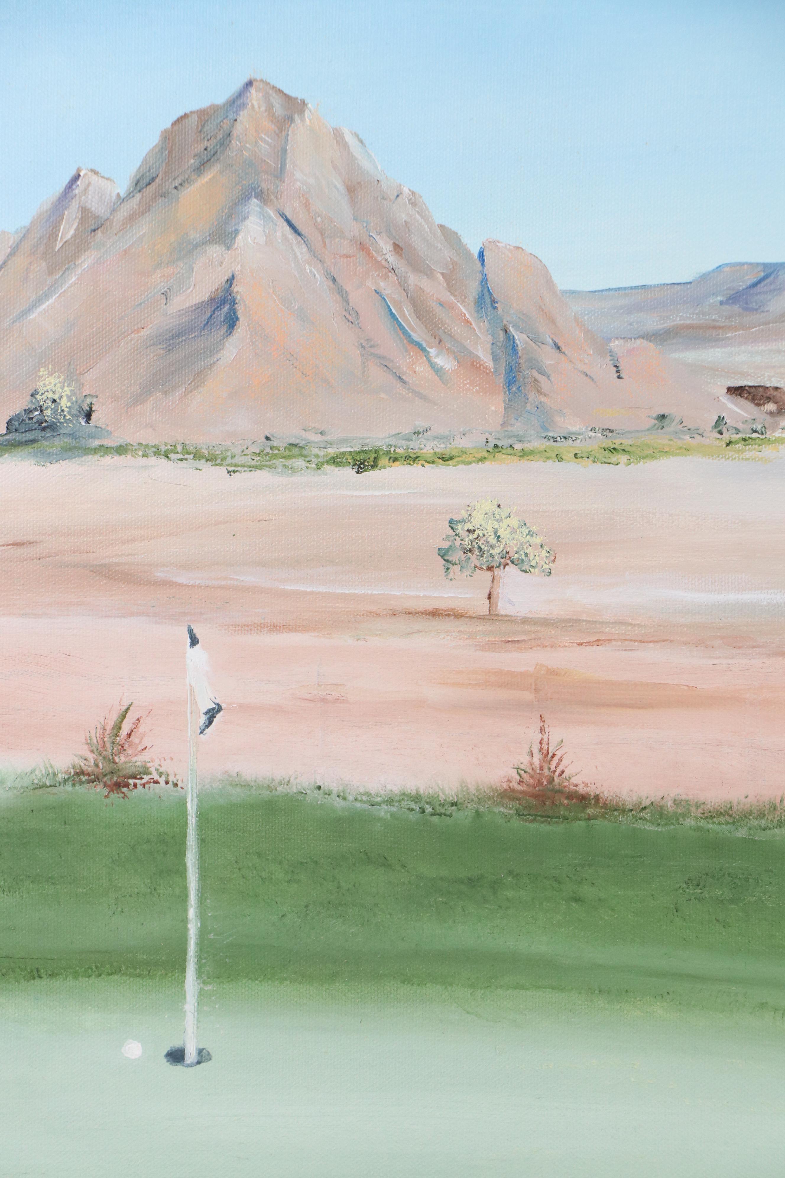 D. Hayes Golf Course Oil Painting "Almost an Ace!," 2002