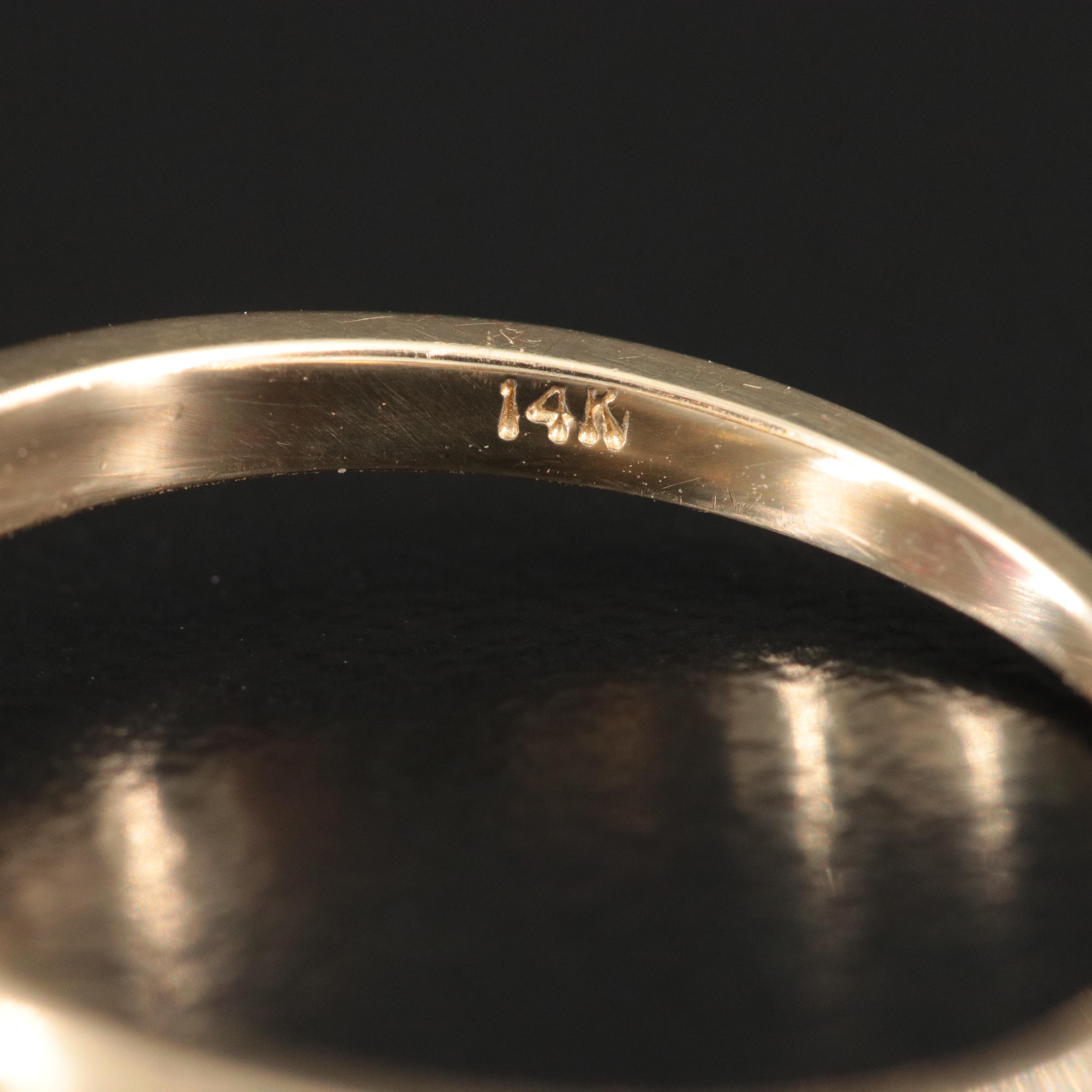 14K Rubellite Solitaire  Ring