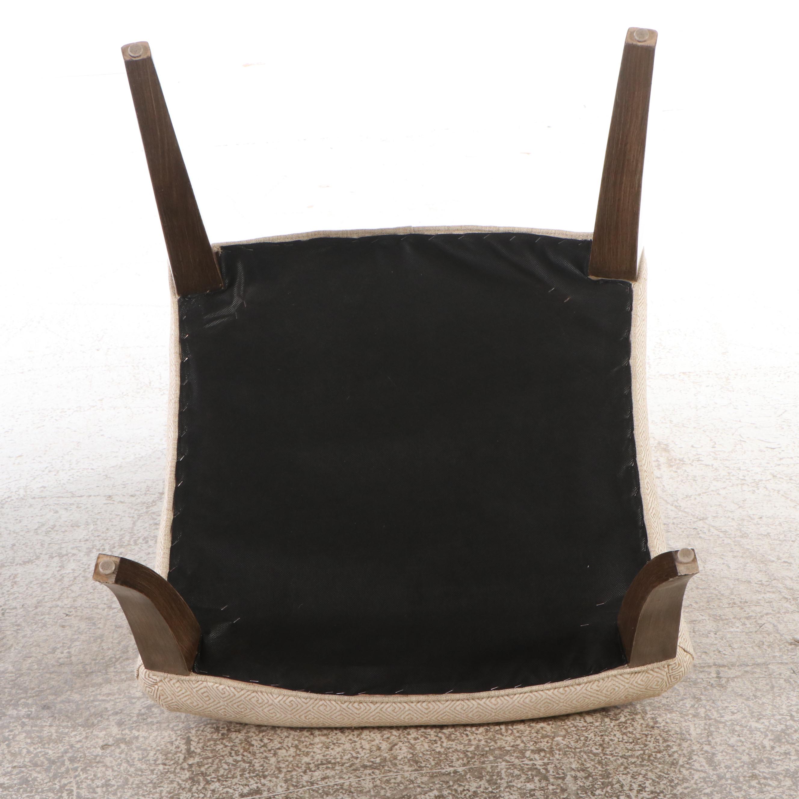 Pair of Contemporary Mixed Upholstery Side Chairs