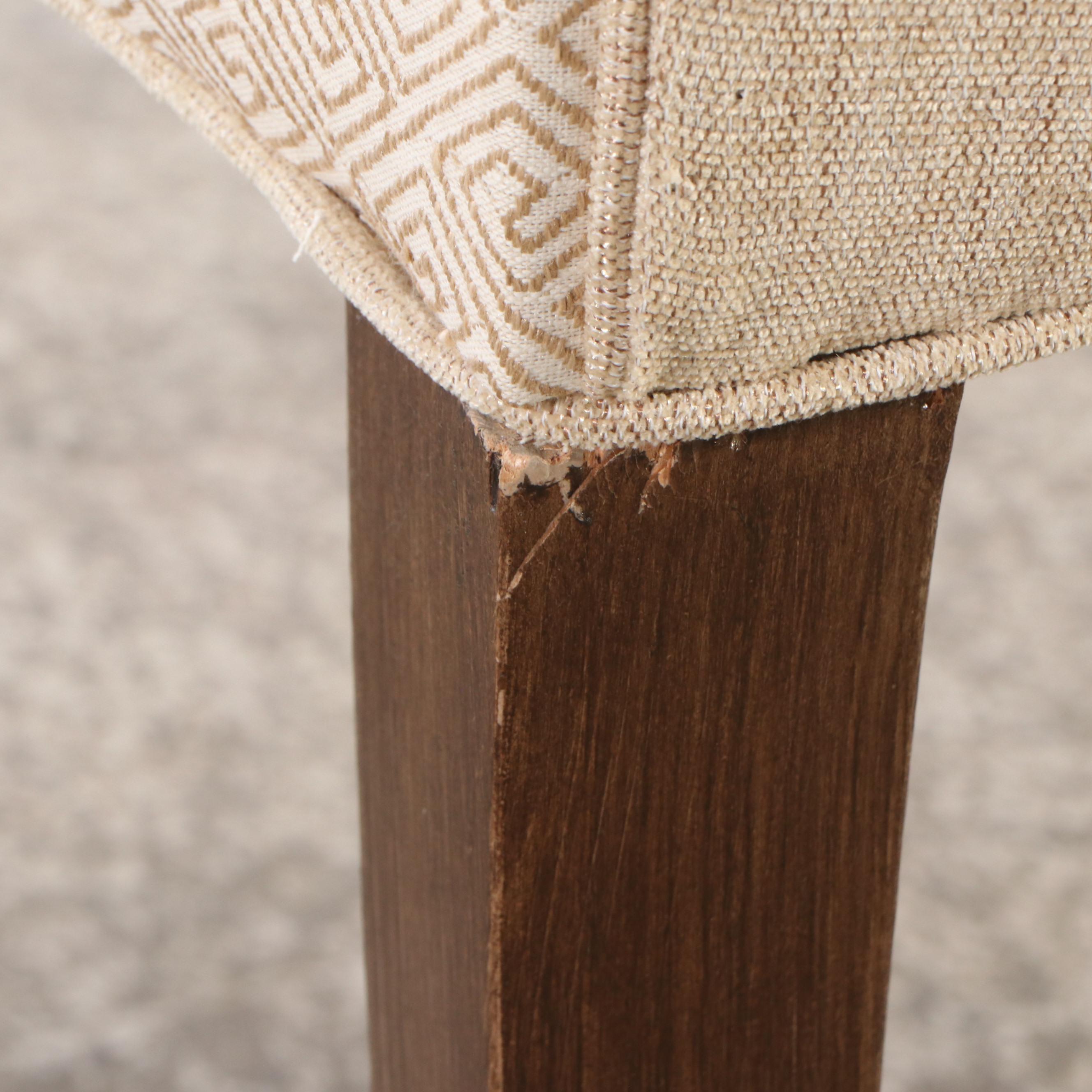 Pair of Contemporary Mixed Upholstery Side Chairs